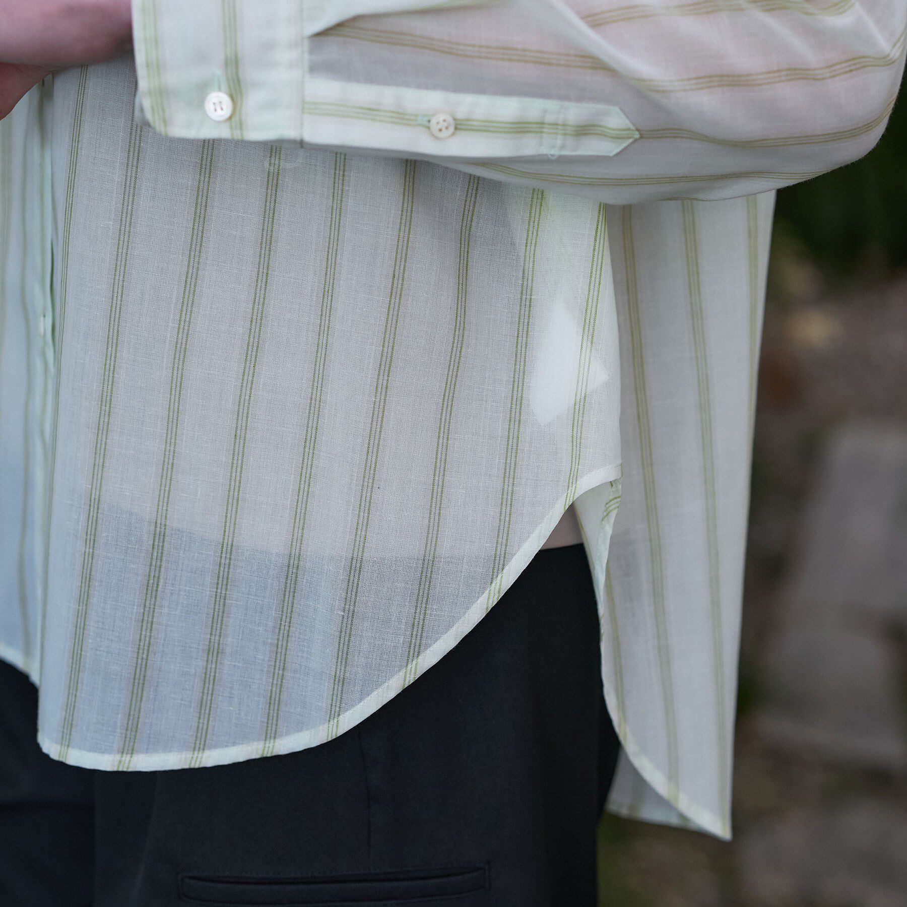 DRESSTERIOR「ストライプシアーシャツ」|シャツ・ブラウス|