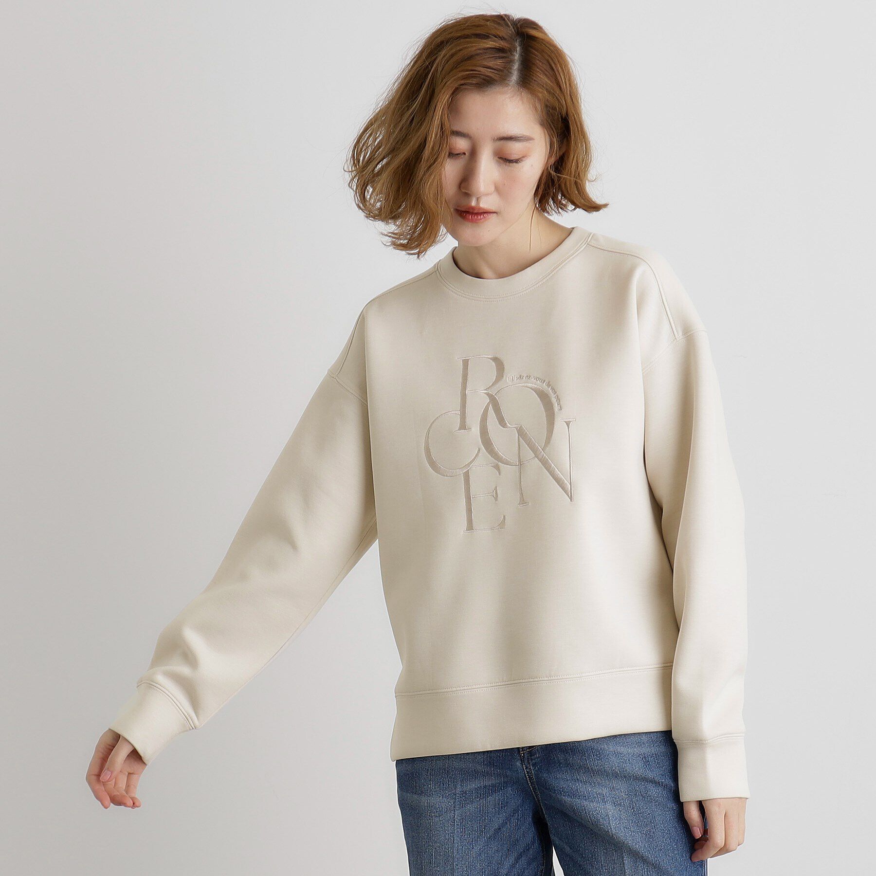 grove「サークルロゴ刺繍ダンボールスエット」|パーカー|