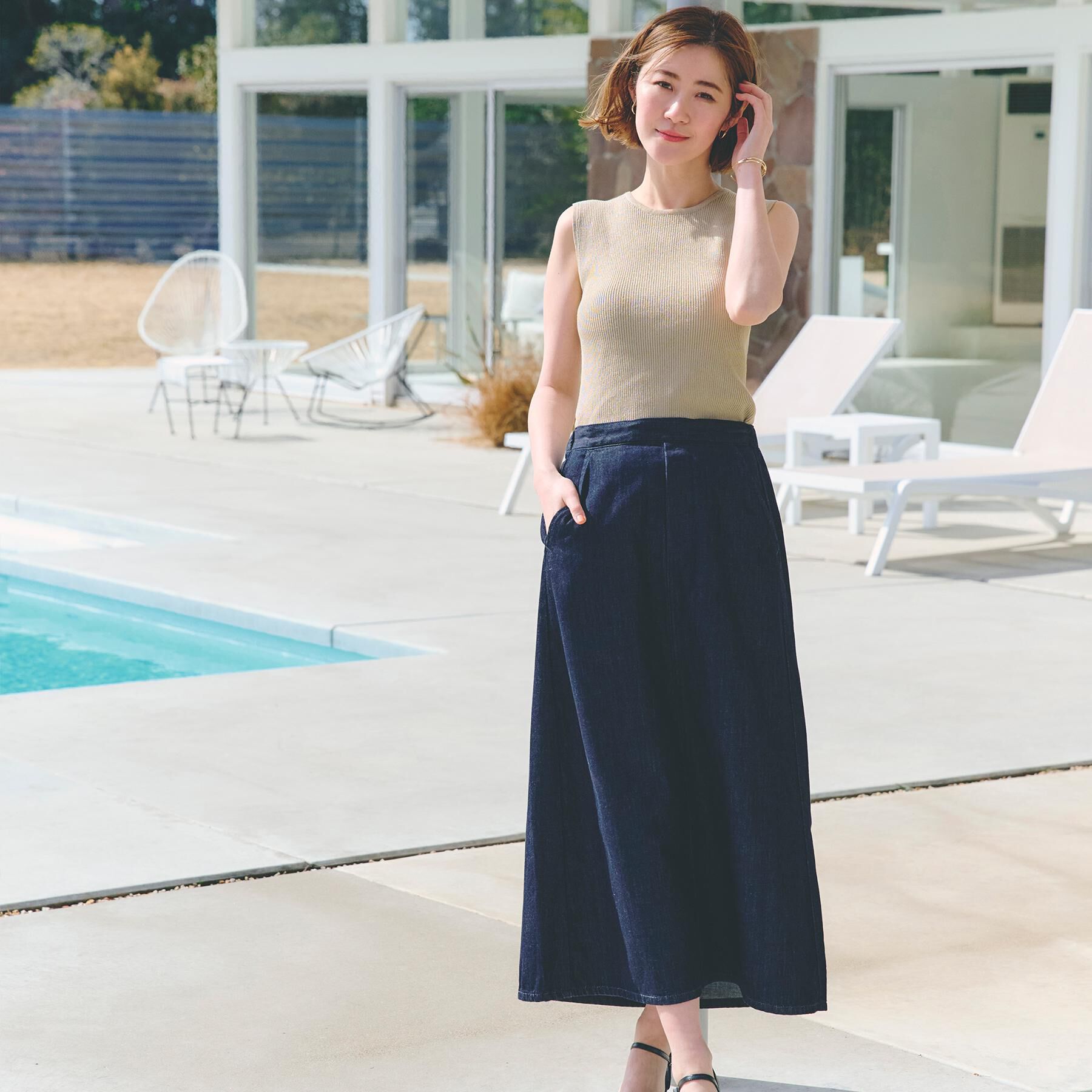 grove「【Lee&times;grove別注】3WAY　BUSTIER　SKIRT」|ワンピース|