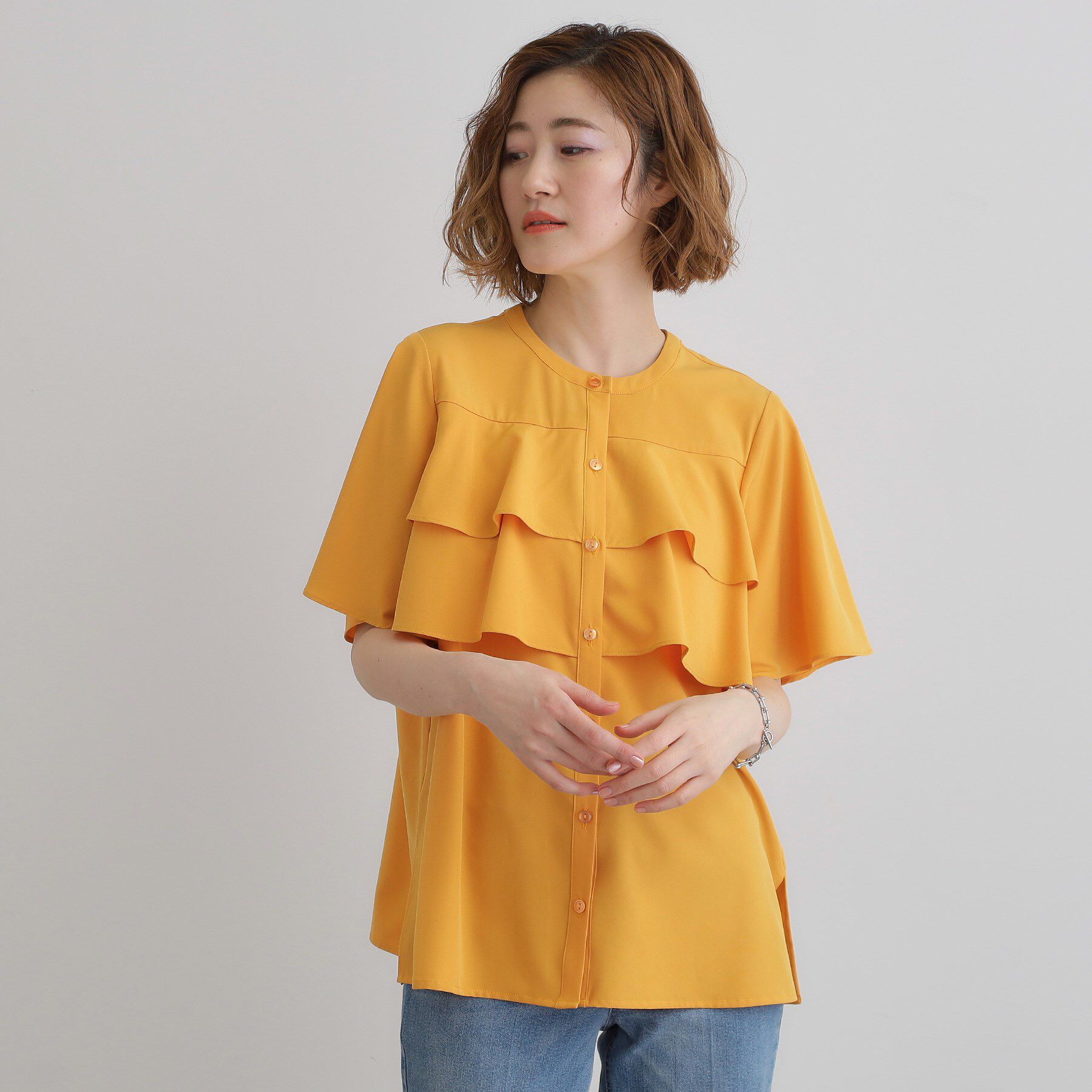 grove「甘さを抑えた大人のラッフルフリルブラウス」|シャツ・ブラウス|