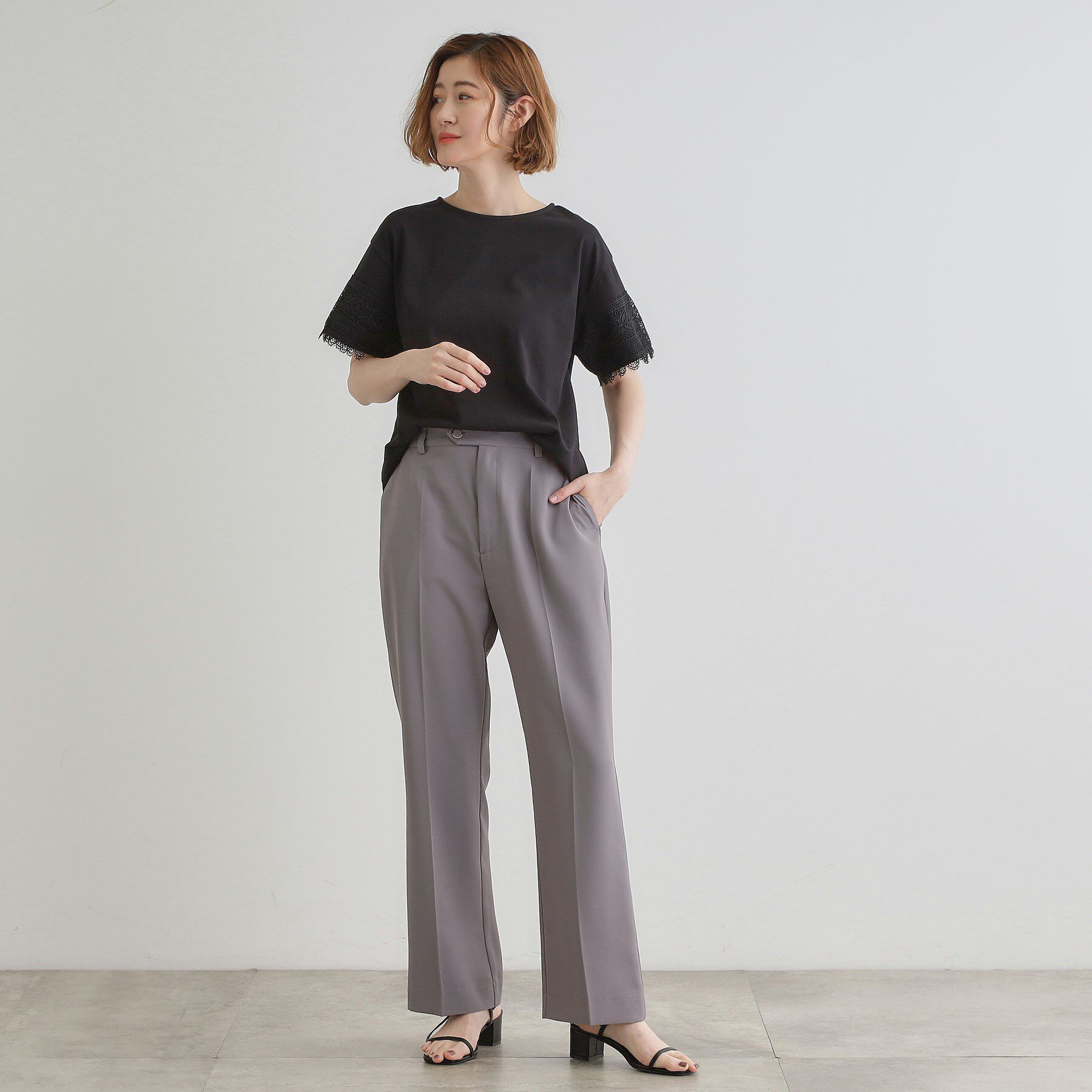 grove「ひんやり、すらり。夏の美シルエット ドレープストレートパンツ」|その他|