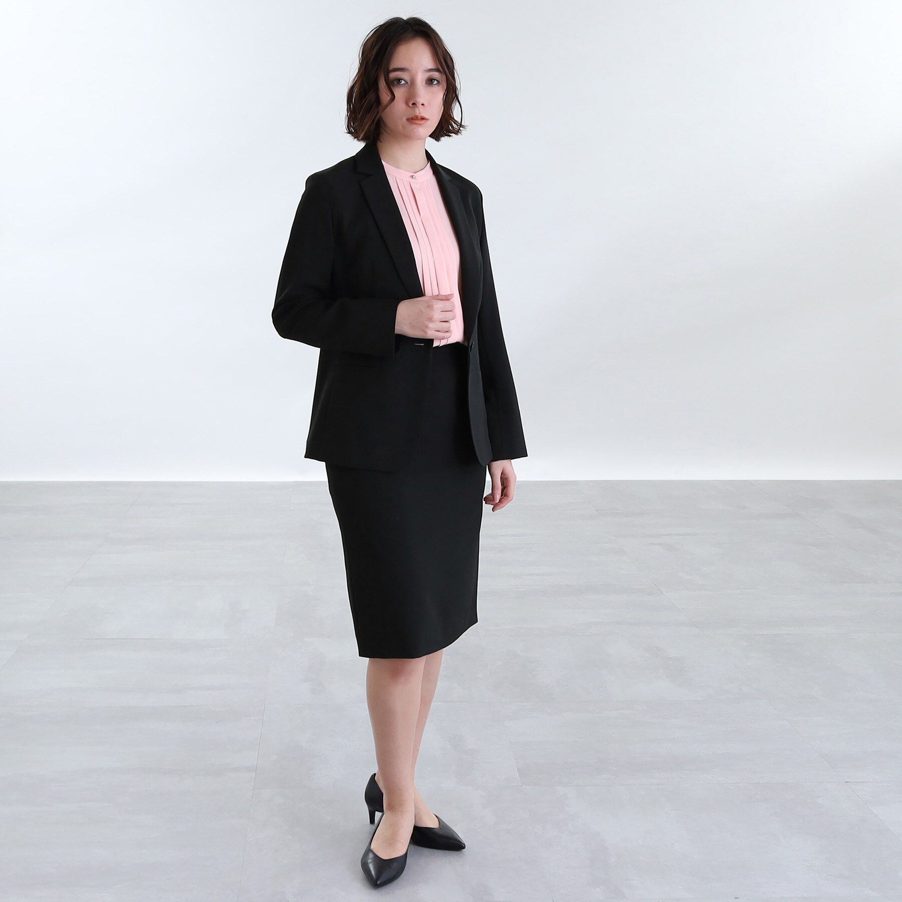 INDIVI「【定番スーツ／UVケア／イージーケア／洗える】ウール調ストレートスカート」|スーツ|