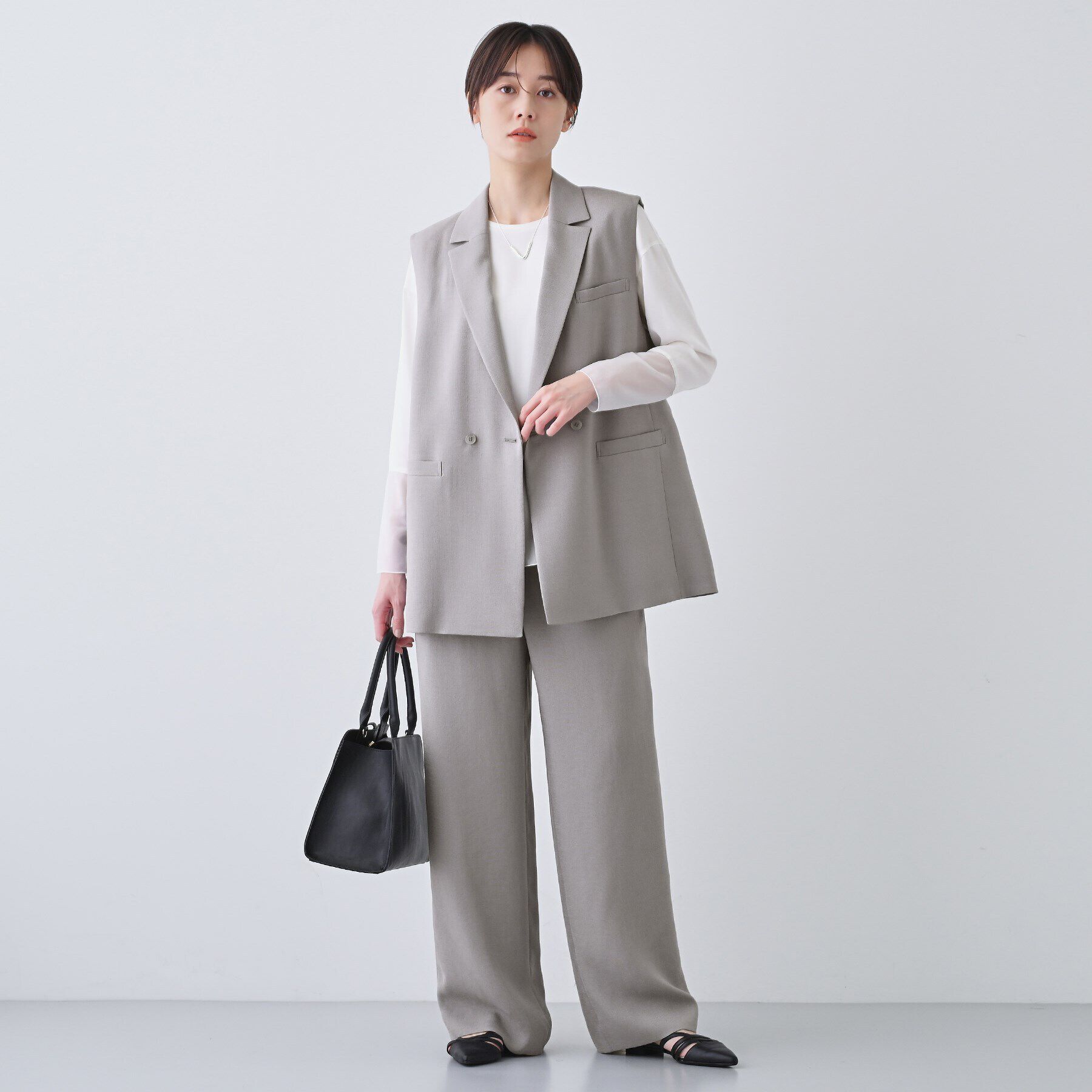 INDIVI「【日本製／トリアセテート】ストレートラインパンツ」|その他|