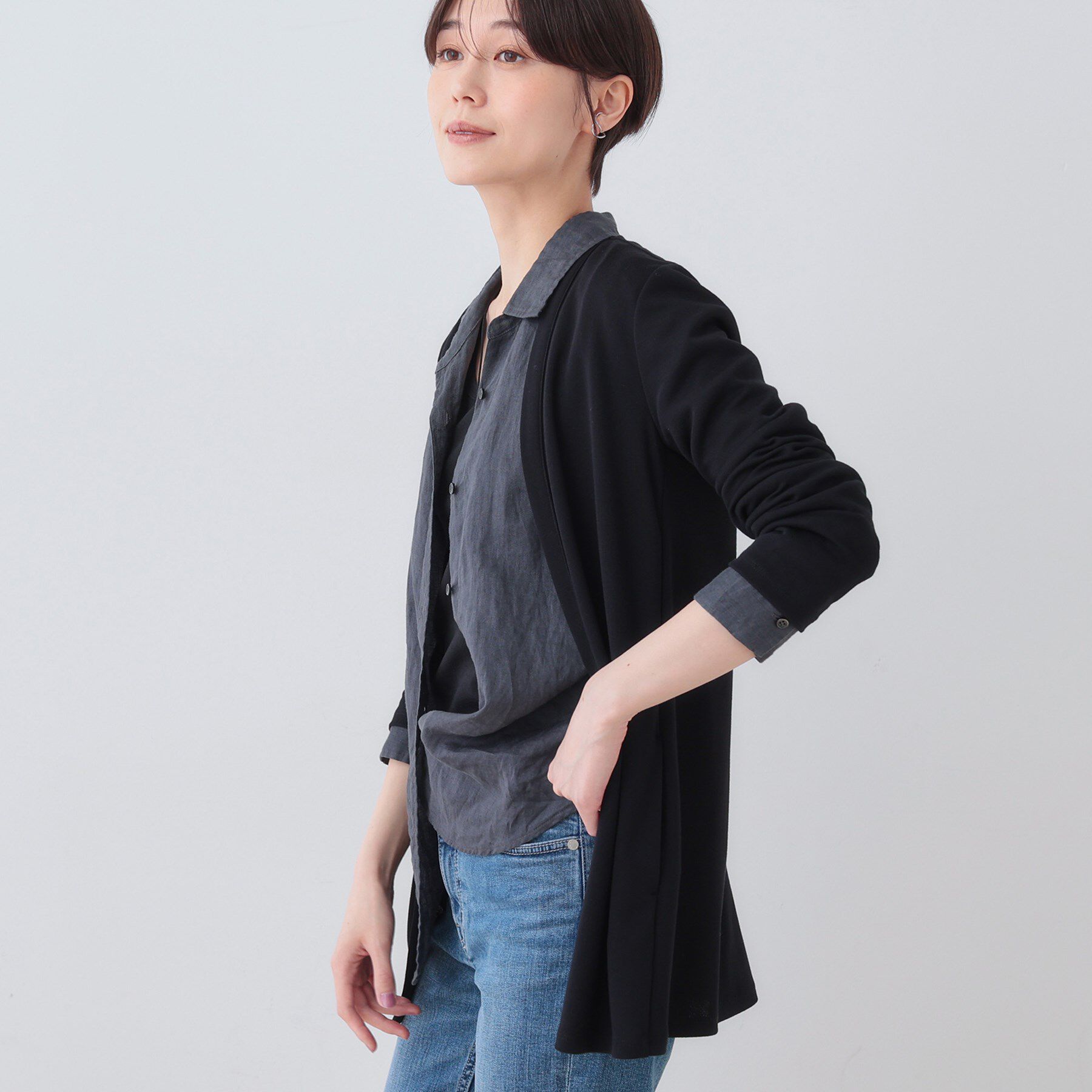 INDIVI「【UVケア／接触冷感】ベーシック着流しカーディガン」|カーディガン|