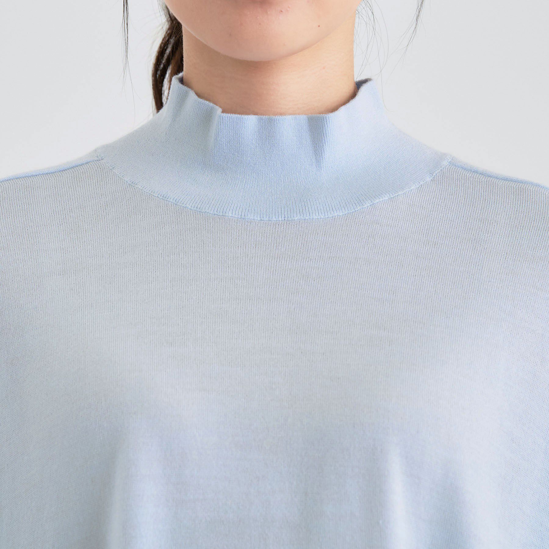 INDIVI「【洗える／毛玉になりにくい】エクストラファインウール ハイネックニット」|ニット・セーター|