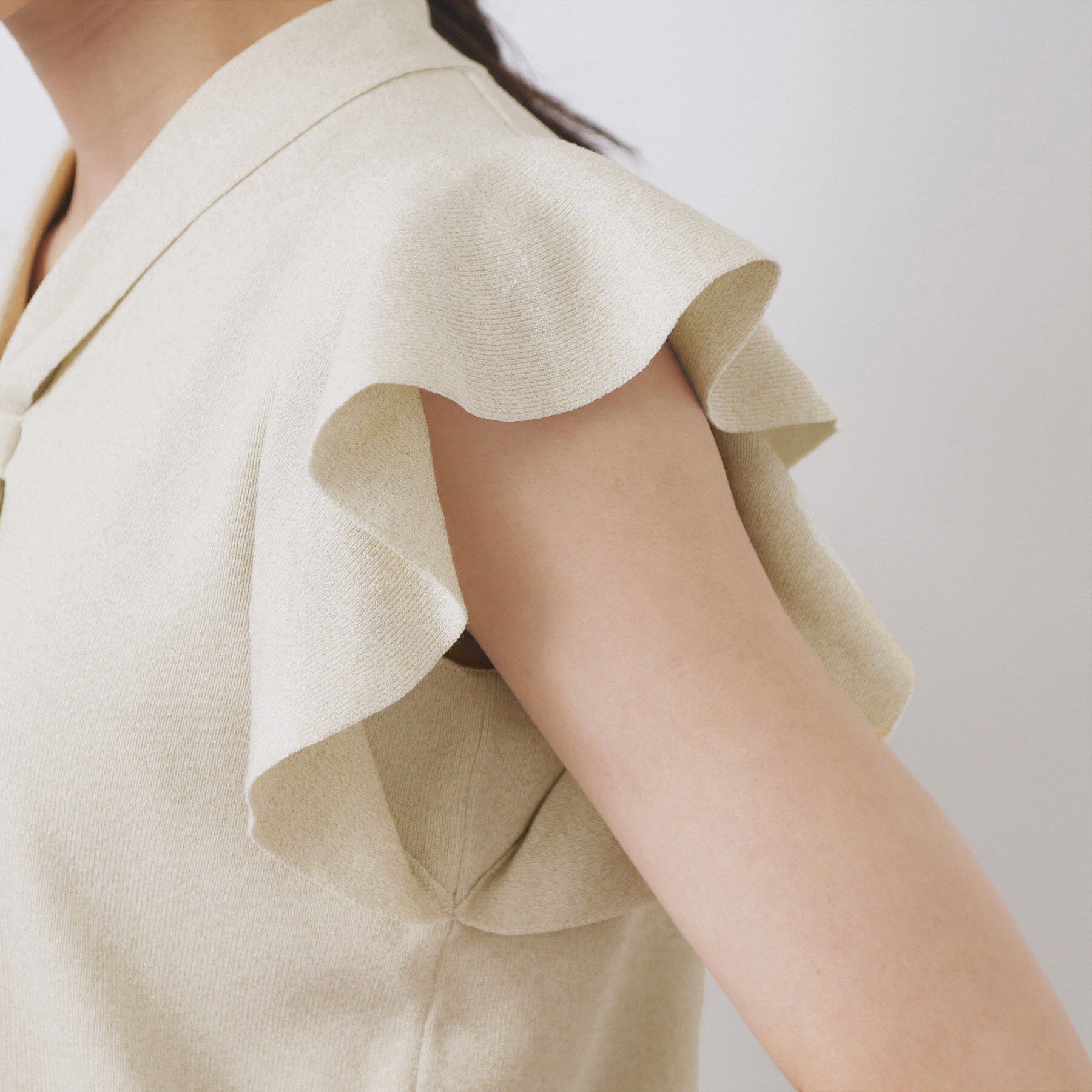 index「フレアスリーブボウタイニット【洗濯機洗い可/接触冷感/抗ピル】」|ニット・セーター|