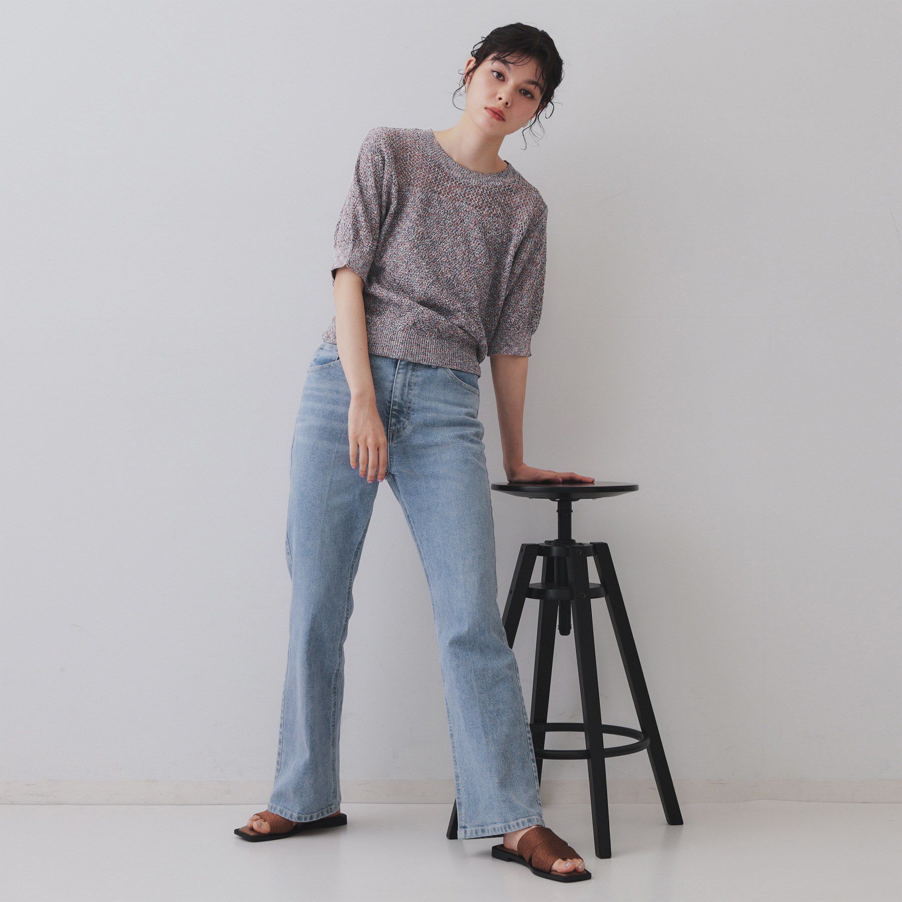 OPAQUE.CLIP「MIXヤーンカラーニット【洗濯機洗い可／抗ピル】」|ニット・セーター|