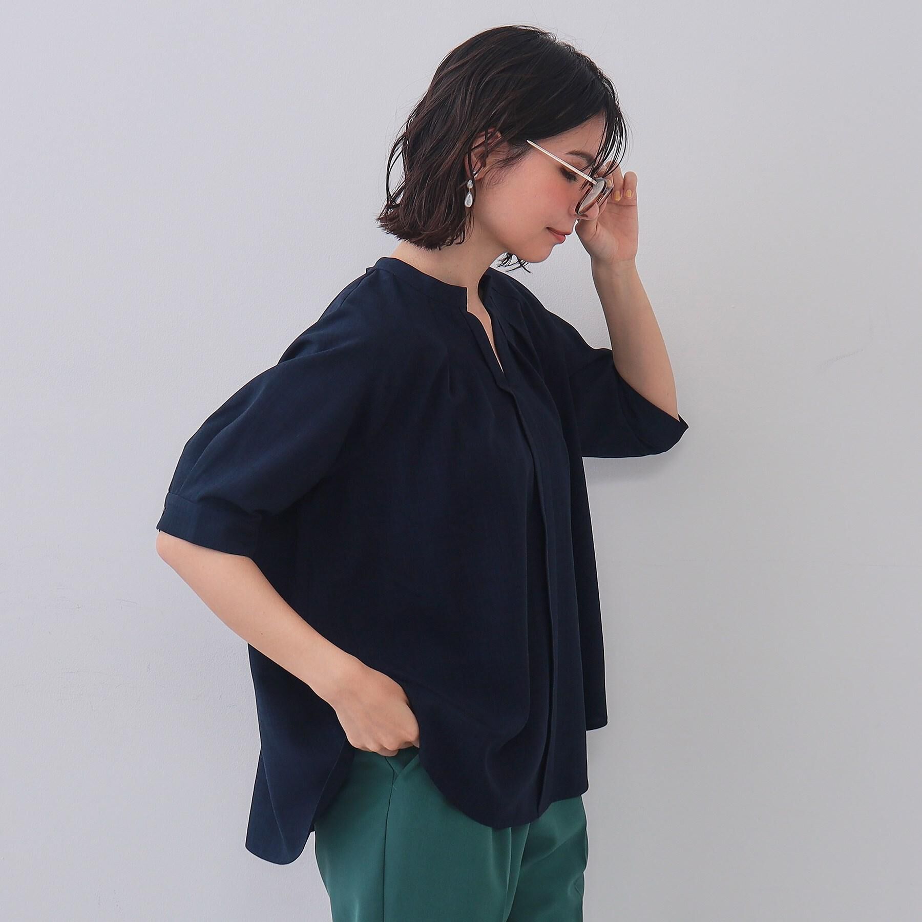 OPAQUE.CLIP「タックスキッパーブラウス【洗濯機洗い可】」|シャツ・ブラウス|