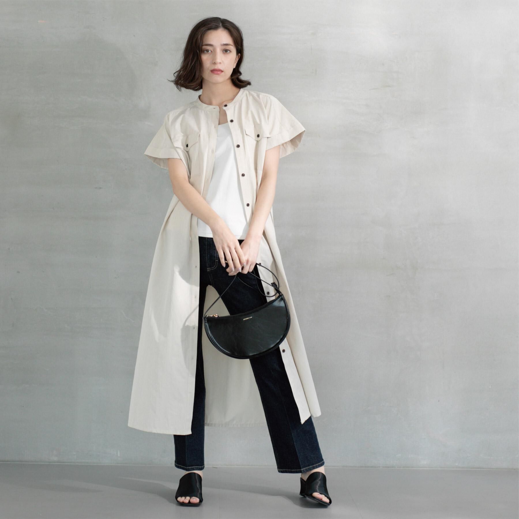 OPAQUE.CLIP「ダブルポケットシャツワンピース【洗濯機洗い可】」|ワンピース|