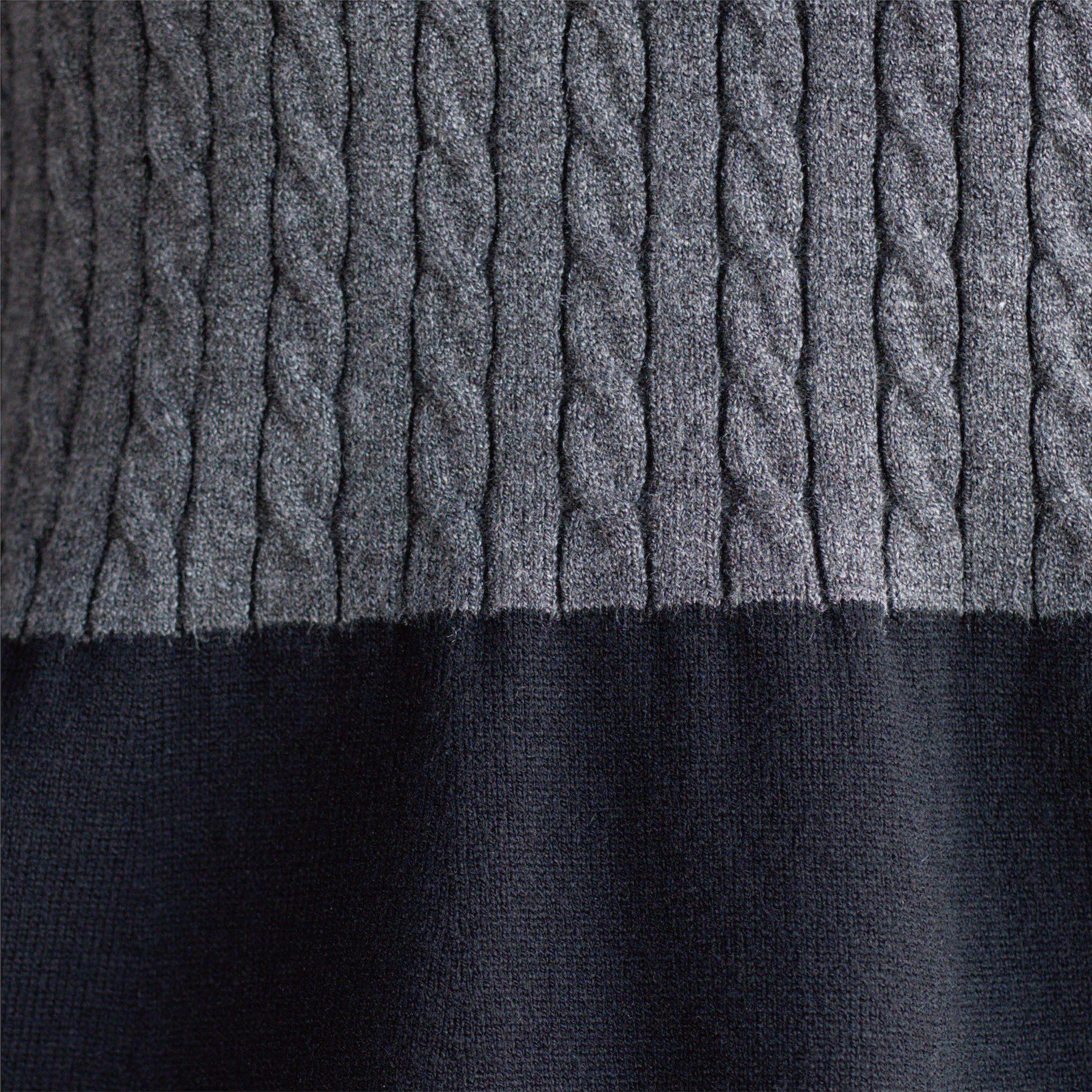 OPAQUE.CLIP「ミニケーブル切替ペプラムニット」|ニット・セーター|