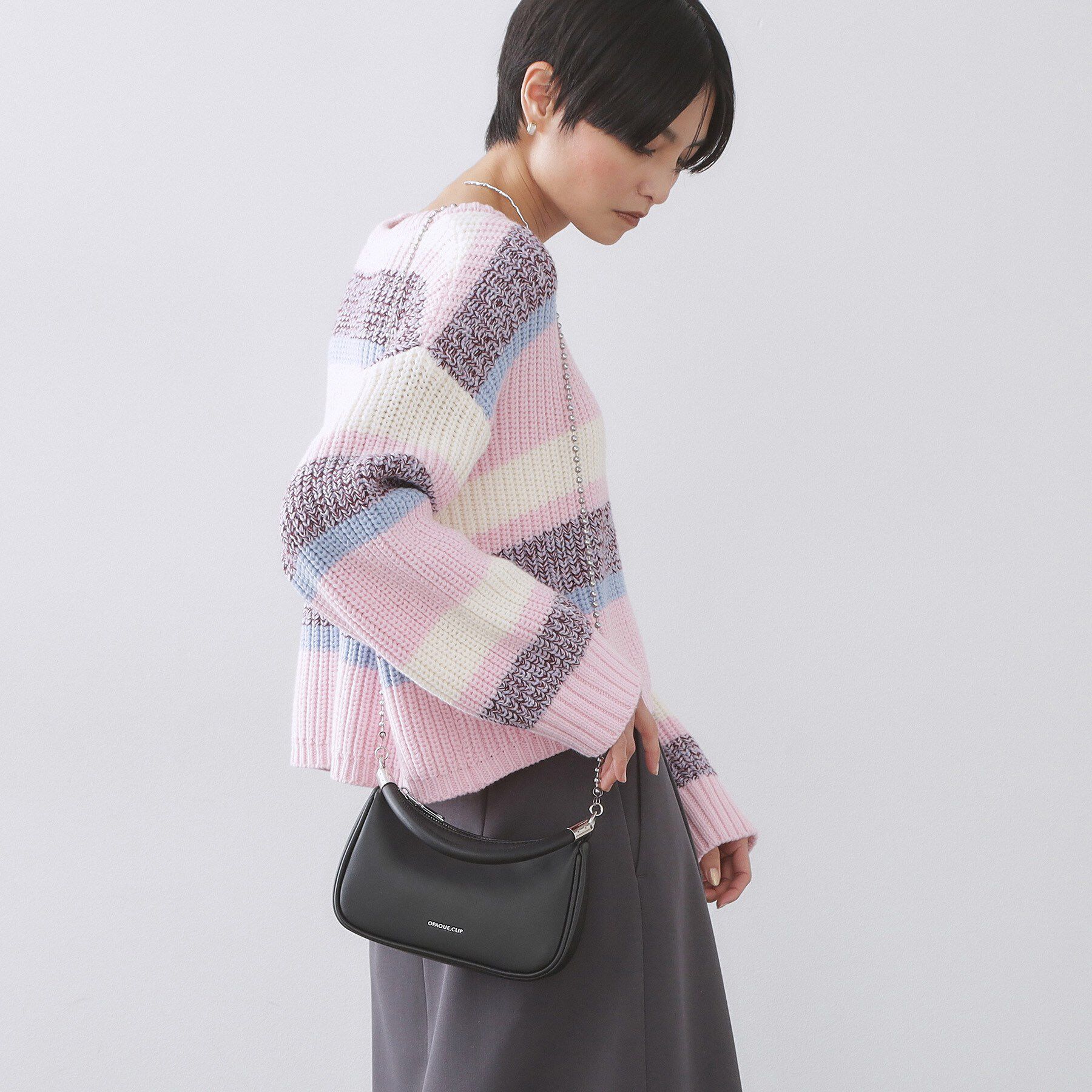 OPAQUE.CLIP「【2WAY】ボールチェーンミニショルダー」|ショルダー・メッセンジャー|ブラック(019)