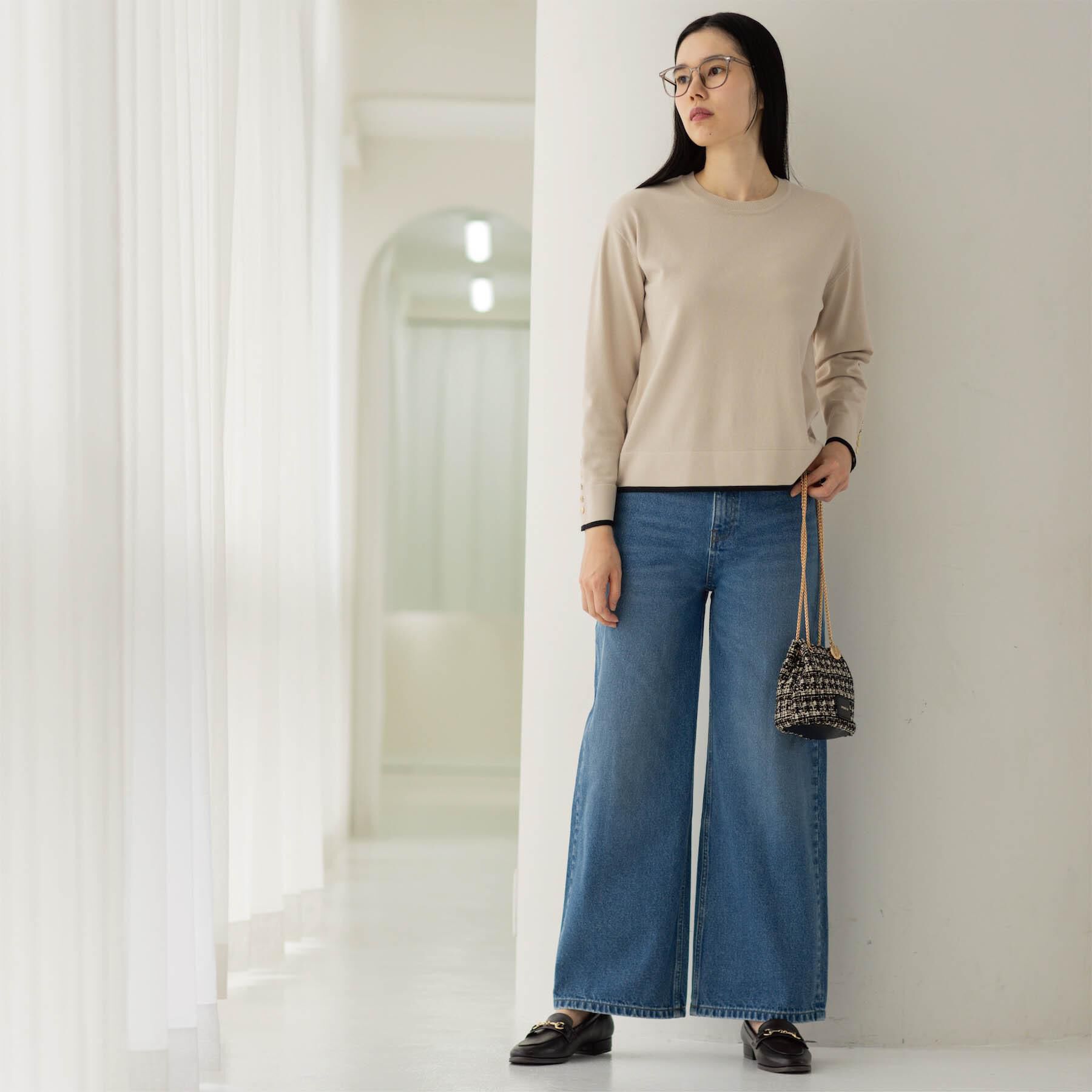 OPAQUE.CLIP「ストレートデニムパンツ【洗濯機OK】《S～LL》」|デニム|