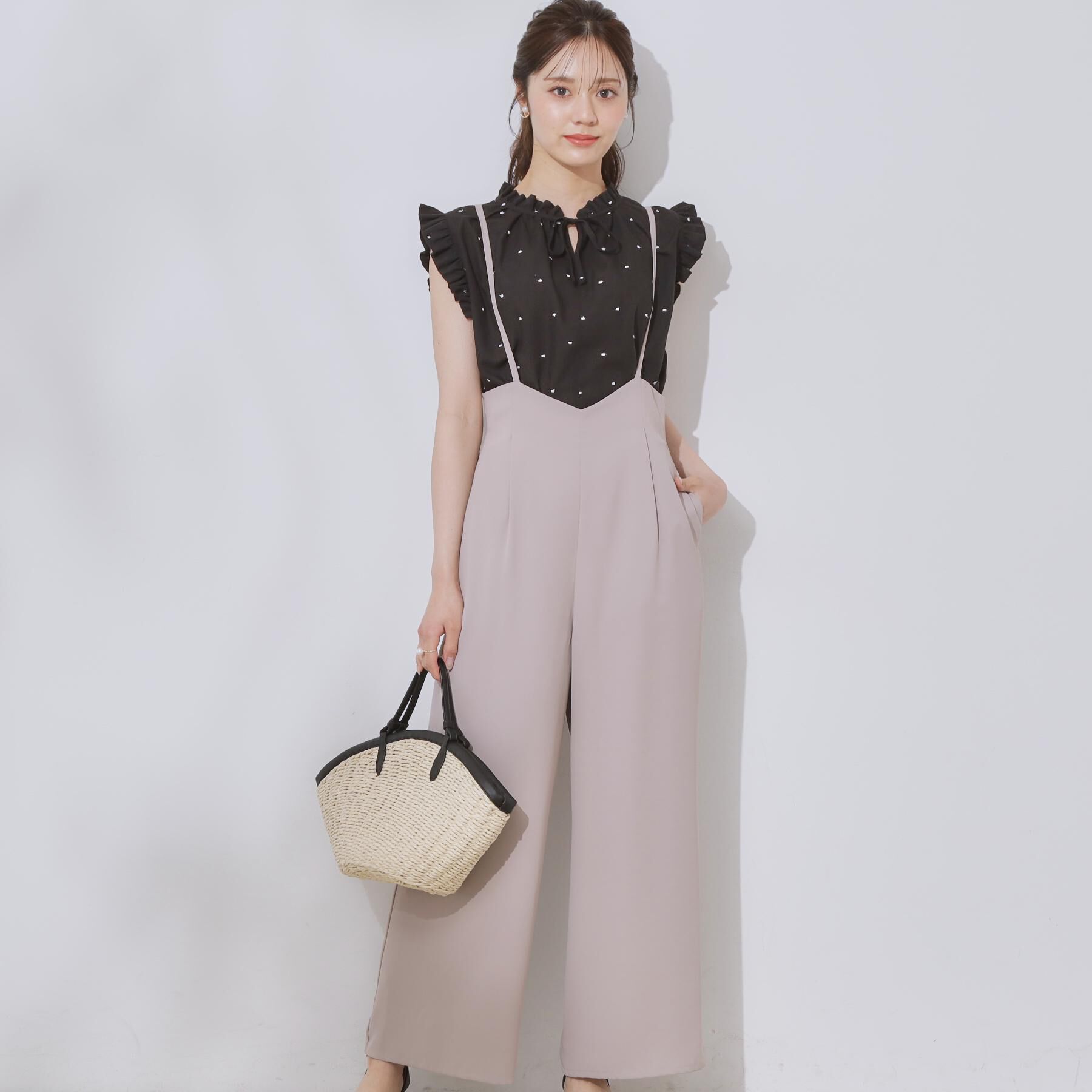 Couture broach「【マシンウォッシャブル・きれいめ】キャミロンパース」|その他|