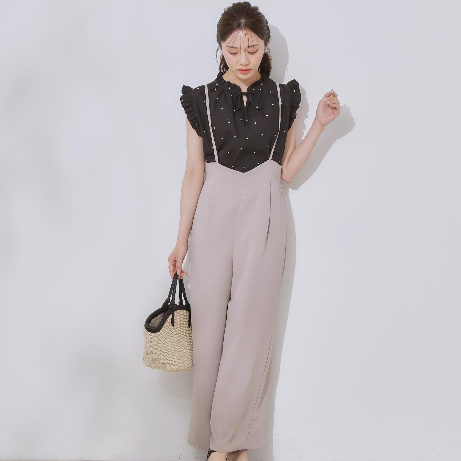 Couture broach「【マシンウォッシャブル・きれいめ】キャミロンパース」|その他|