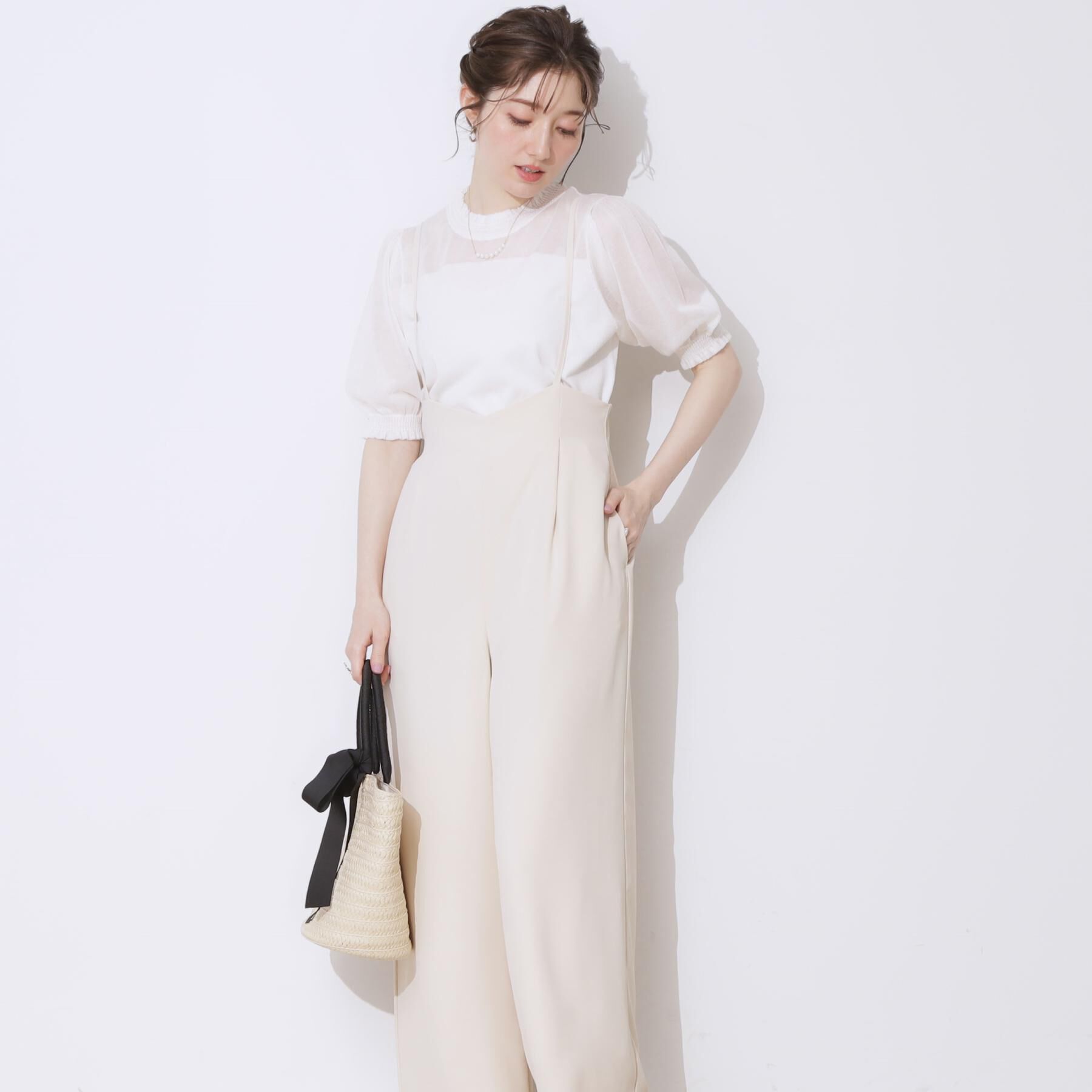 Couture broach「【マシンウォッシャブル・きれいめ】キャミロンパース」|その他|