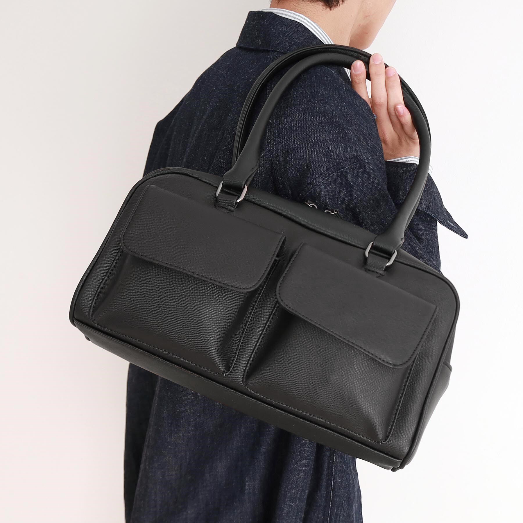 THE SHOP TK「ダブルフラップミニボストン ユニセックス／シーズンレス」|ボストンバッグ|