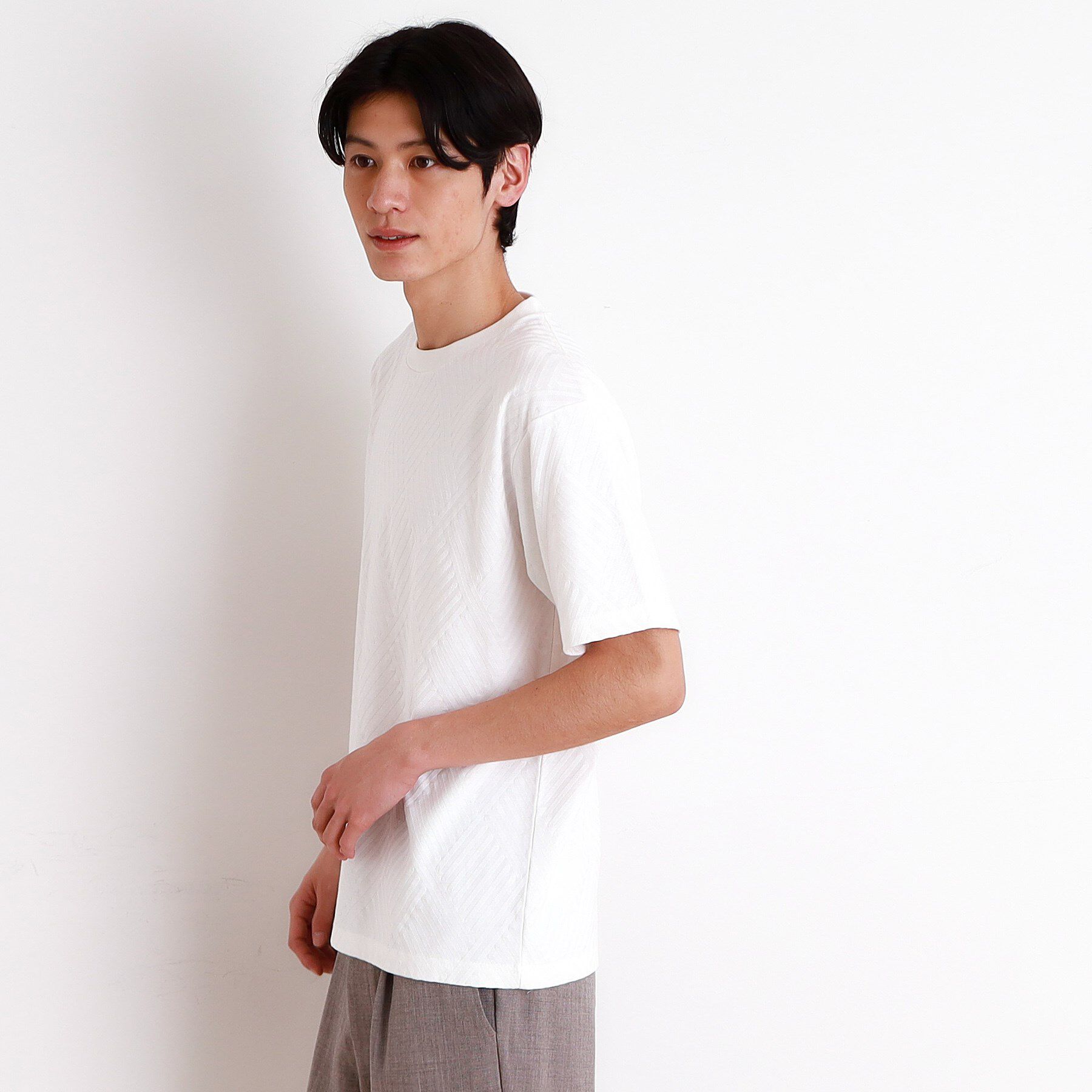 THE SHOP TK「リンクスジャカード半袖Ｔシャツ」|Tシャツ・カットソー|