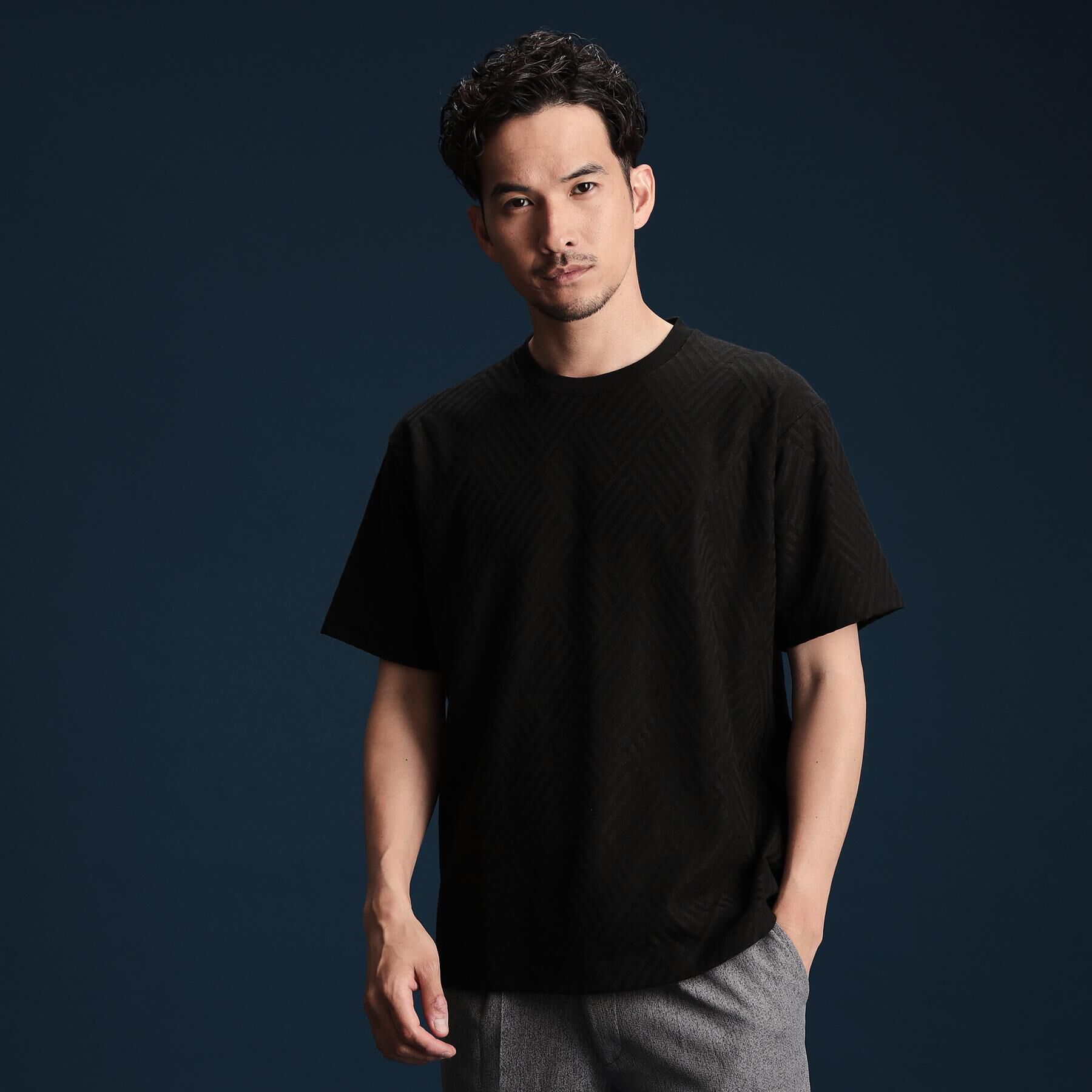 THE SHOP TK「リンクスジャカード半袖Ｔシャツ」|Tシャツ・カットソー|