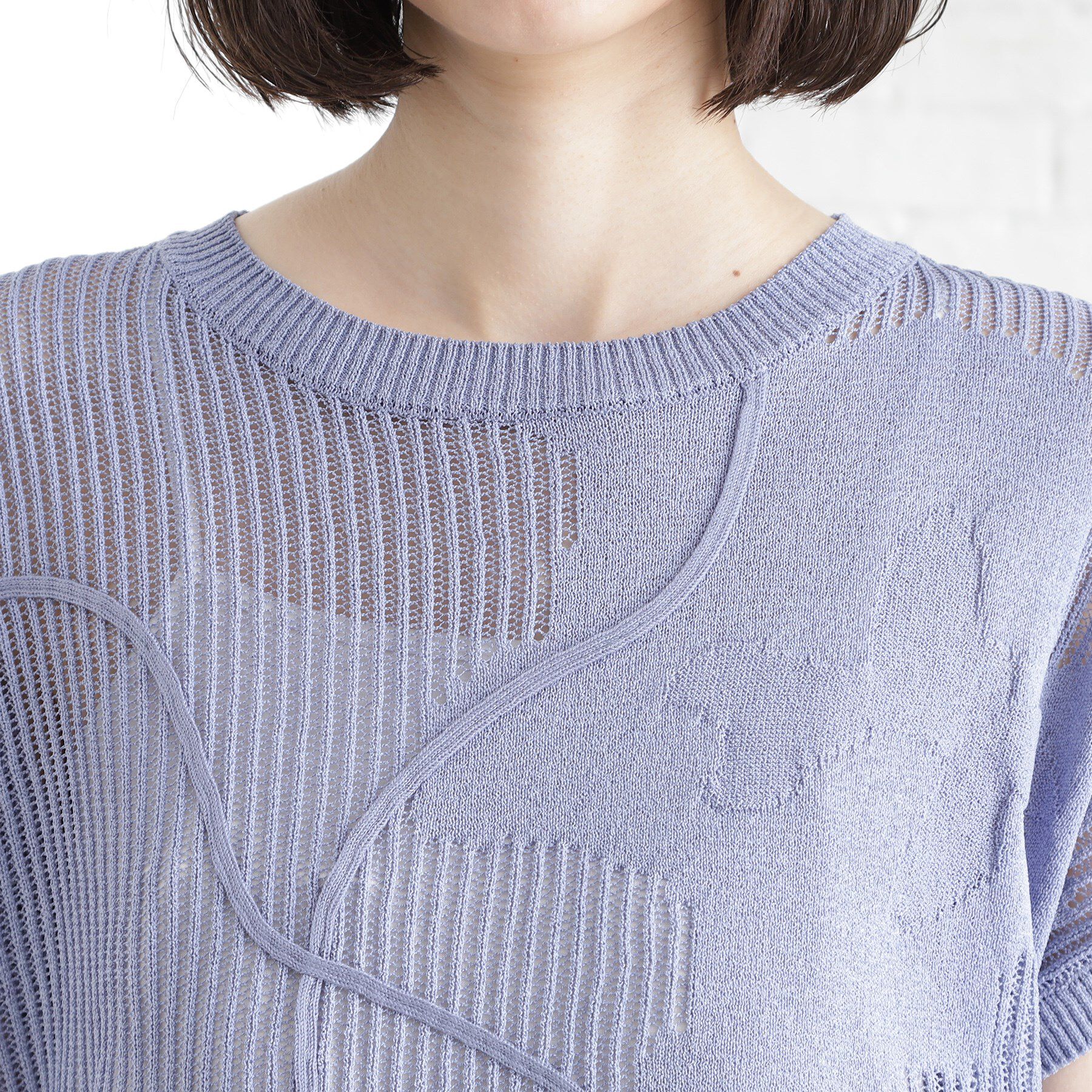 THE SHOP TK「コード刺繍シアーニット【洗える】」|ニット・セーター|