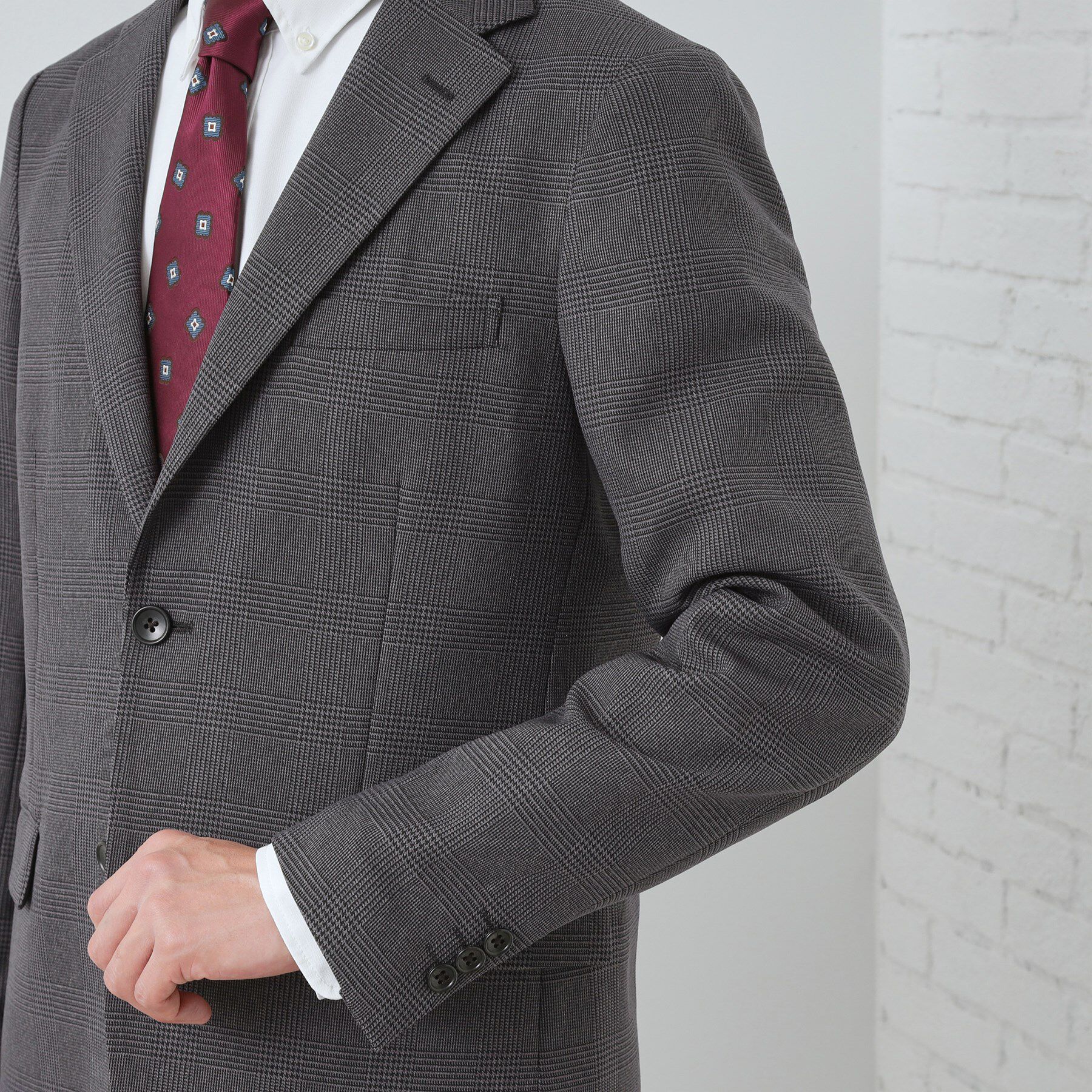 THE SHOP TK「【セットアップ可/防シワ/洗濯機OK】AVANT WOOLYグレンチェックジャケット」|テーラードジャケット|