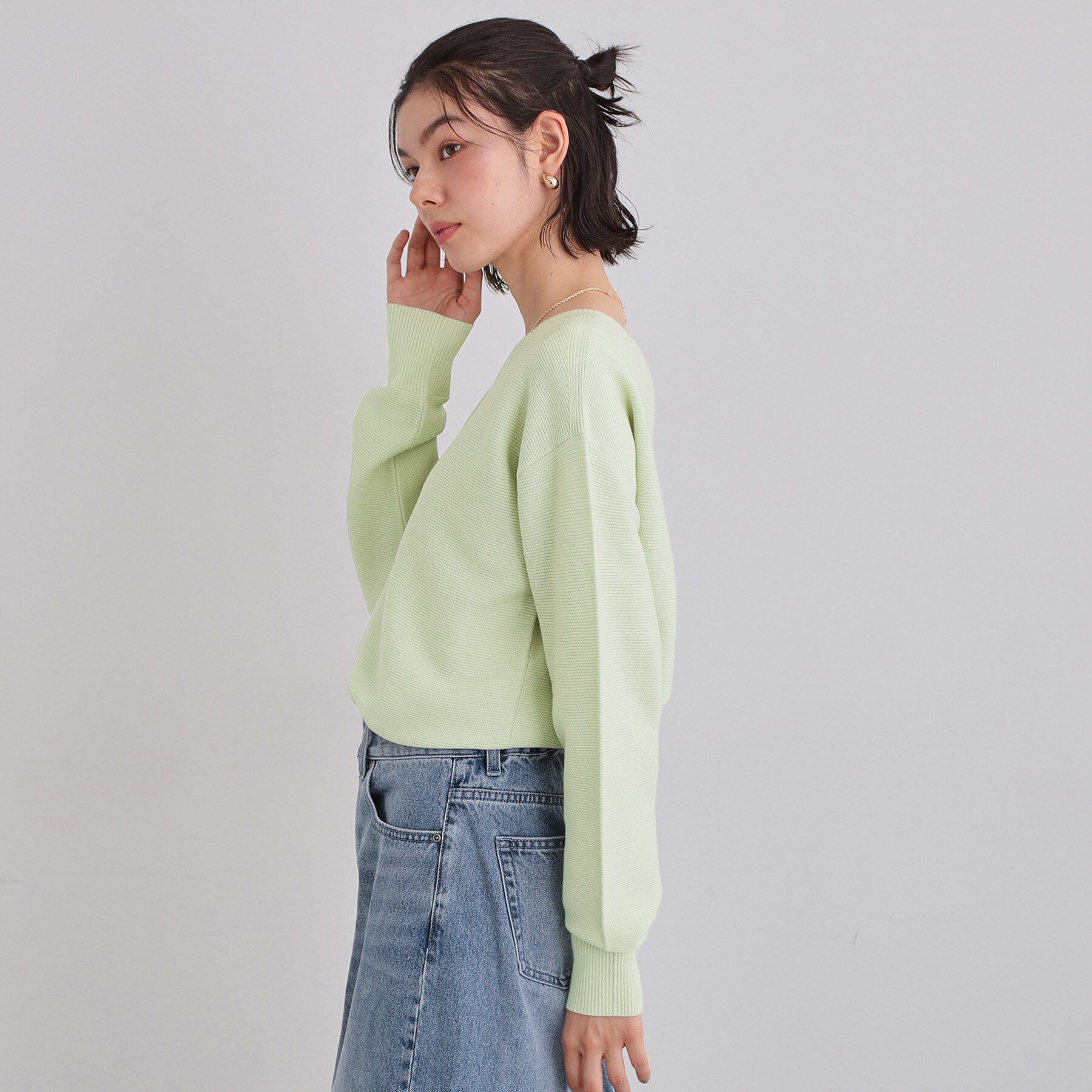 THE SHOP TK「【S-XLサイズ/選べる6色】どこから見ても美しい ガーターニット/洗濯機OK」|ニット・セーター|