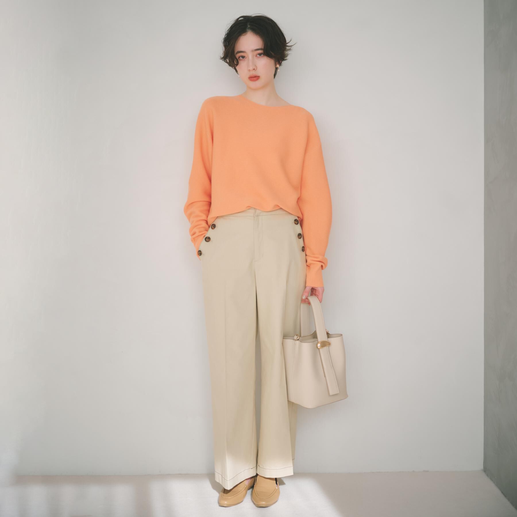 THE SHOP TK「【S-XLサイズ/選べる6色】どこから見ても美しい ガーターニット/洗濯機OK」|ニット・セーター|