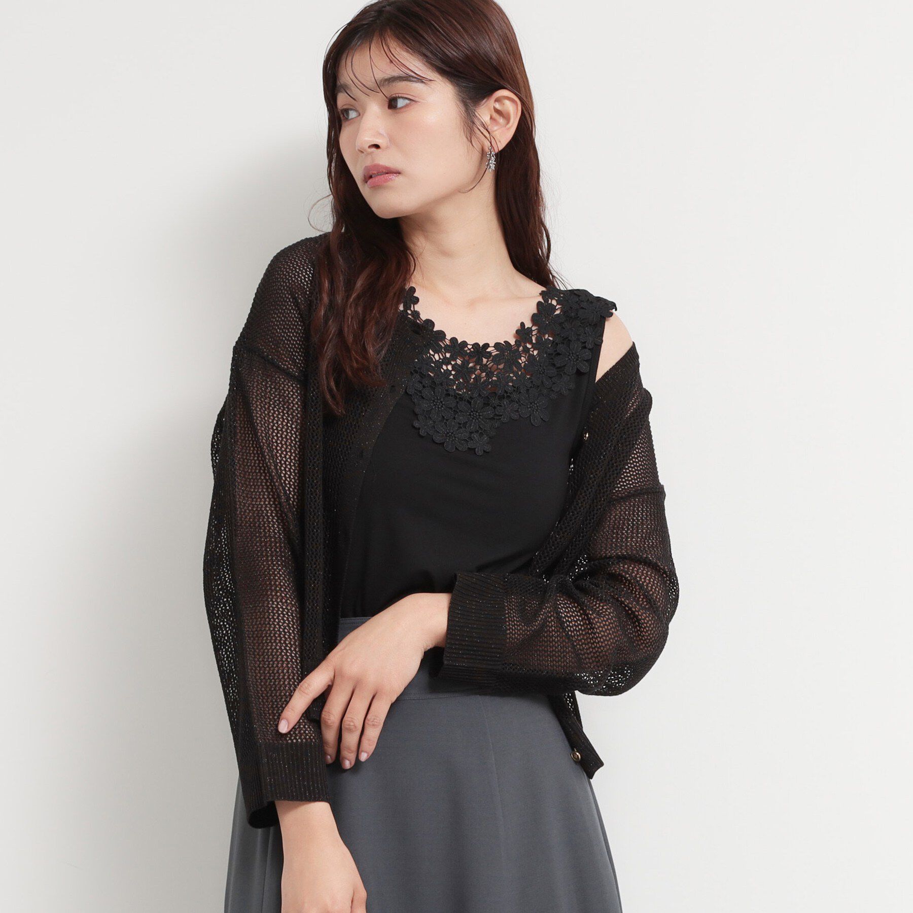 THE SHOP TK「モチーフレースタンク」|キャミソール|