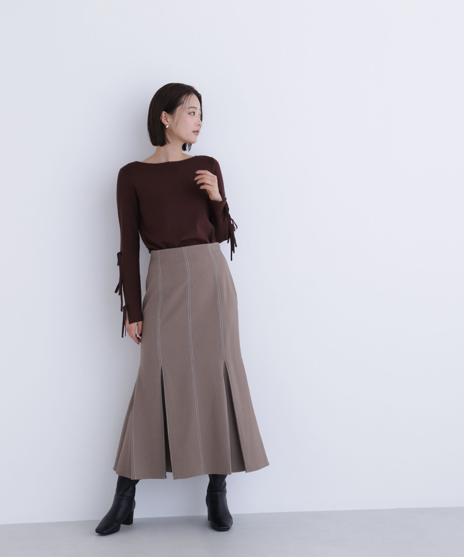  「ステッチタックマーメイドスカート」|スカート|