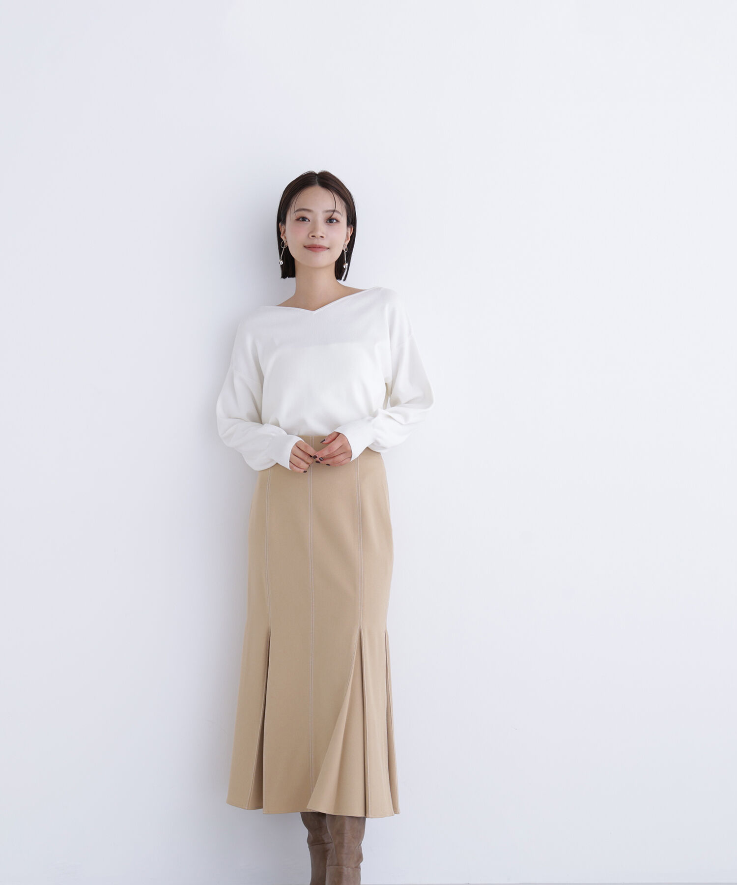  「ステッチタックマーメイドスカート」|スカート|