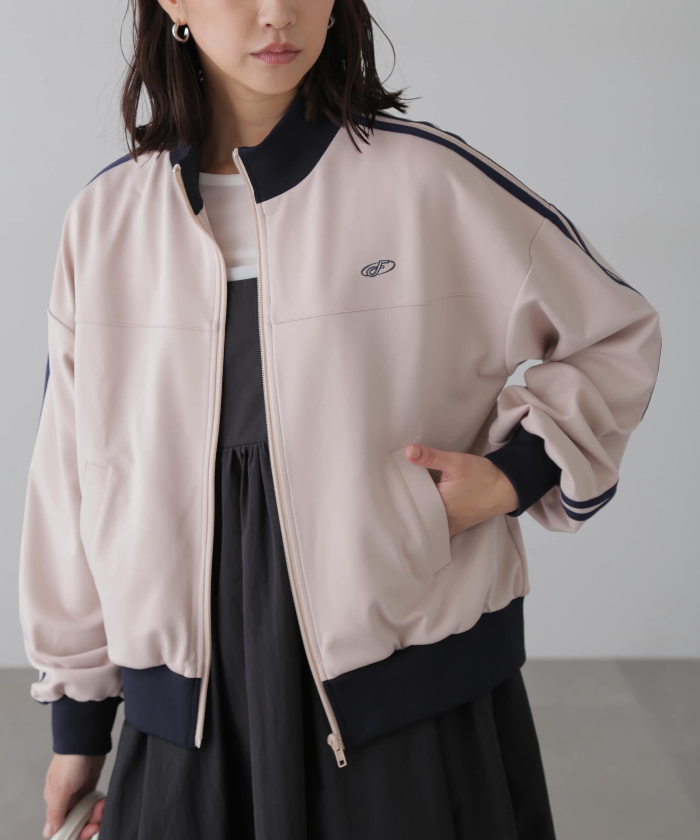  「配色ライントラックジャケット」|ブルゾン・スタジャン|