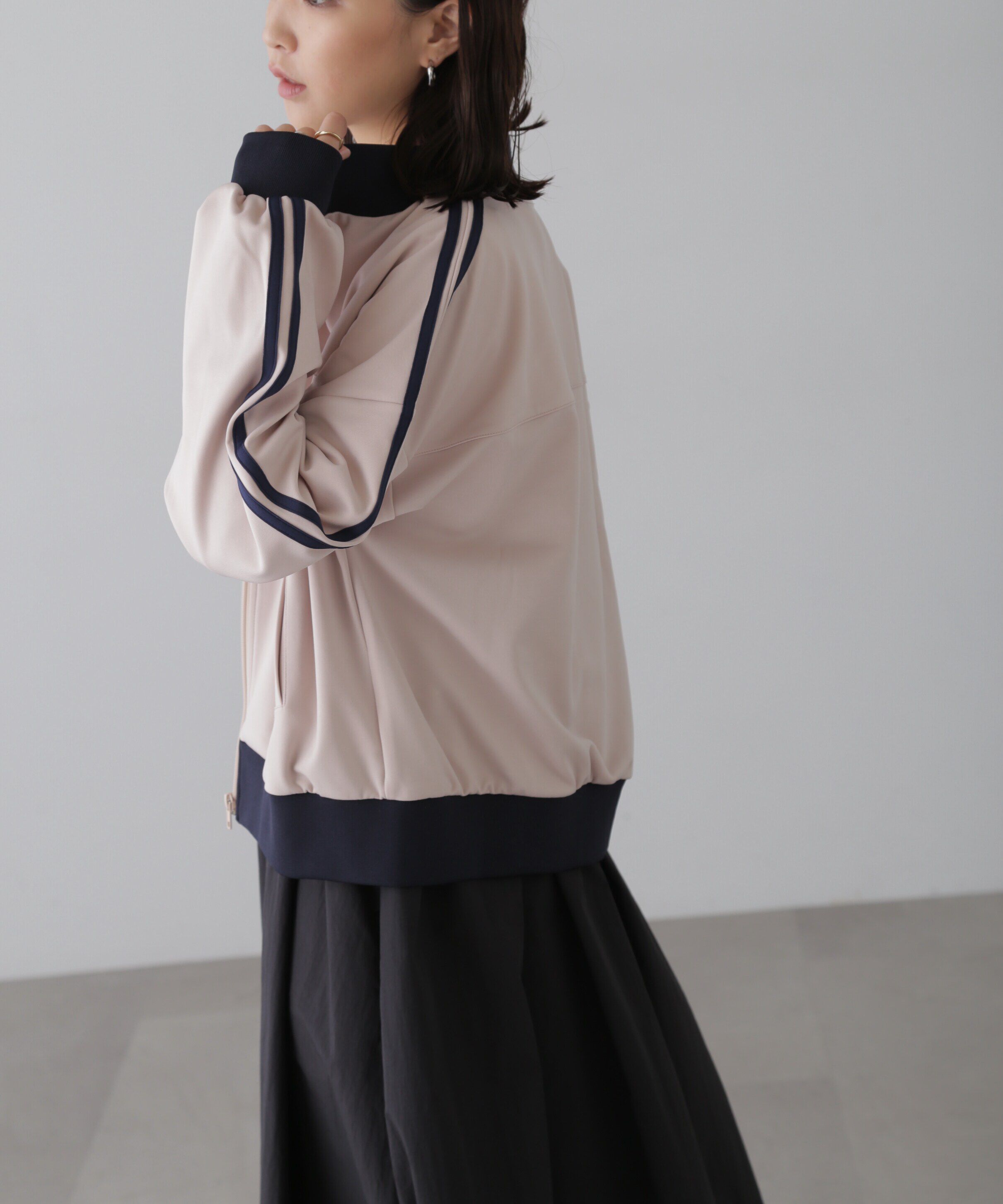  「配色ライントラックジャケット」|ブルゾン・スタジャン|