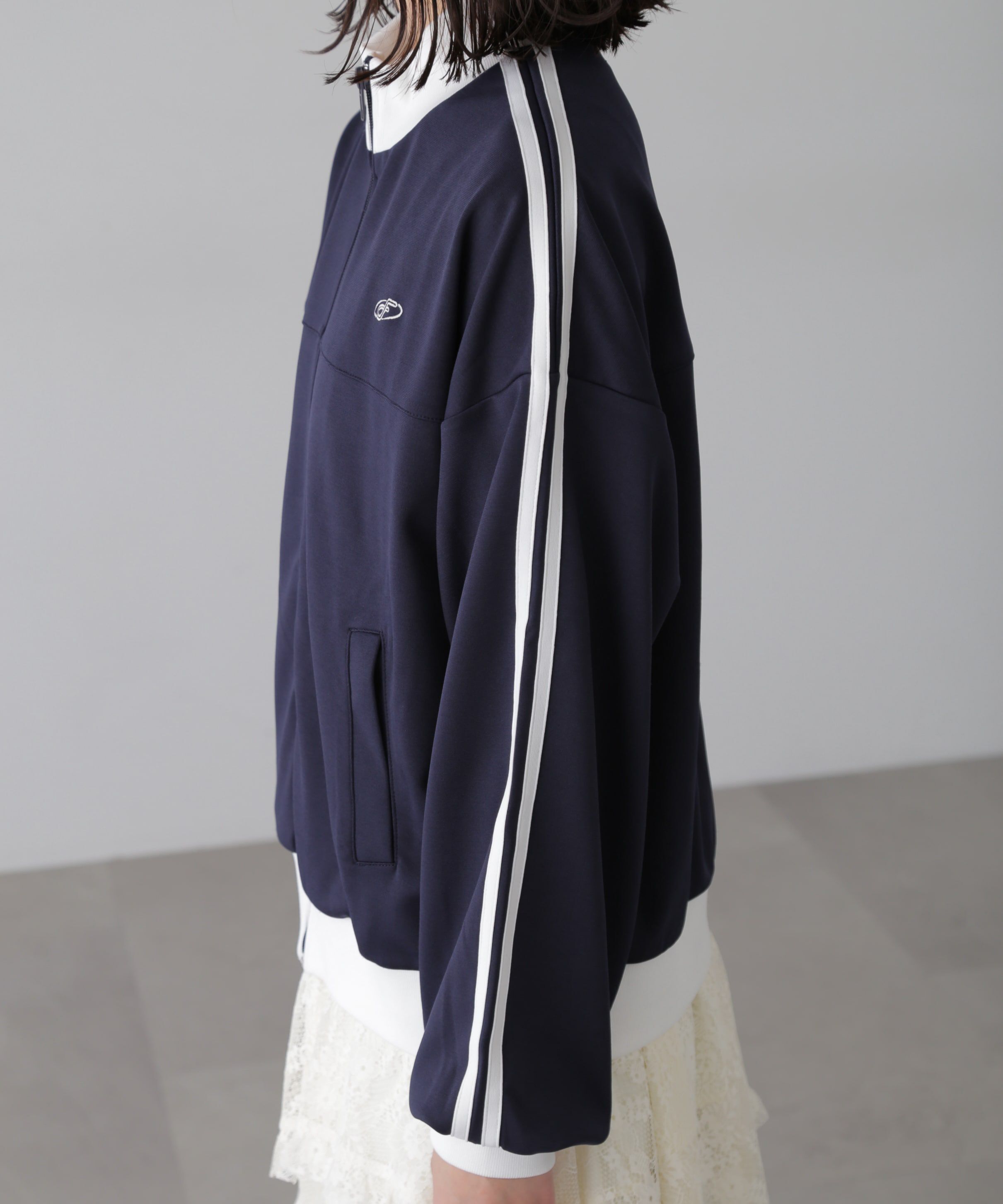  「配色ライントラックジャケット」|ブルゾン・スタジャン|