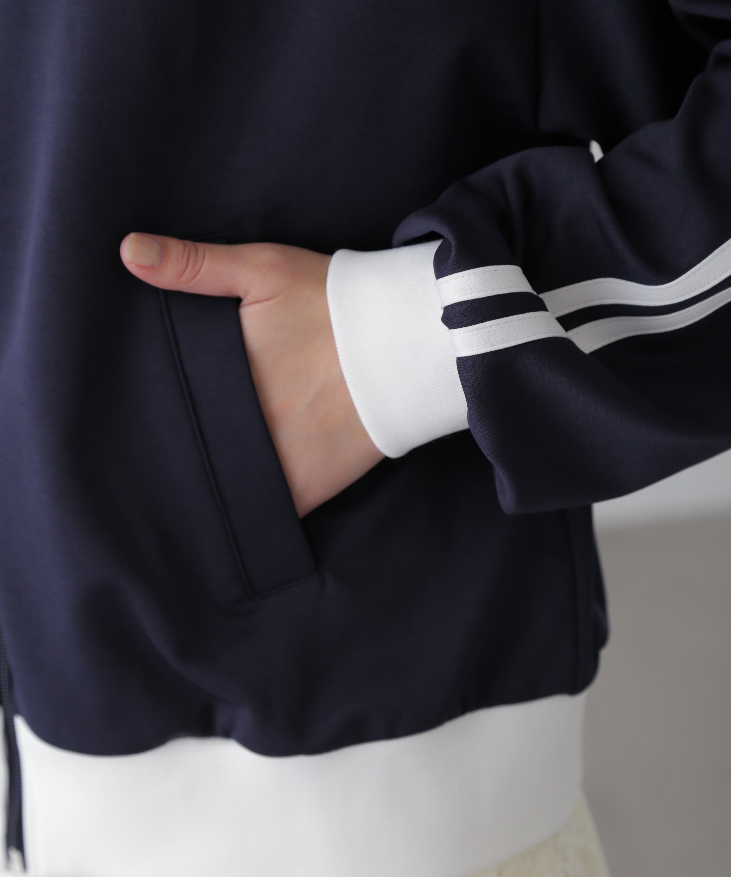  「配色ライントラックジャケット」|ブルゾン・スタジャン|