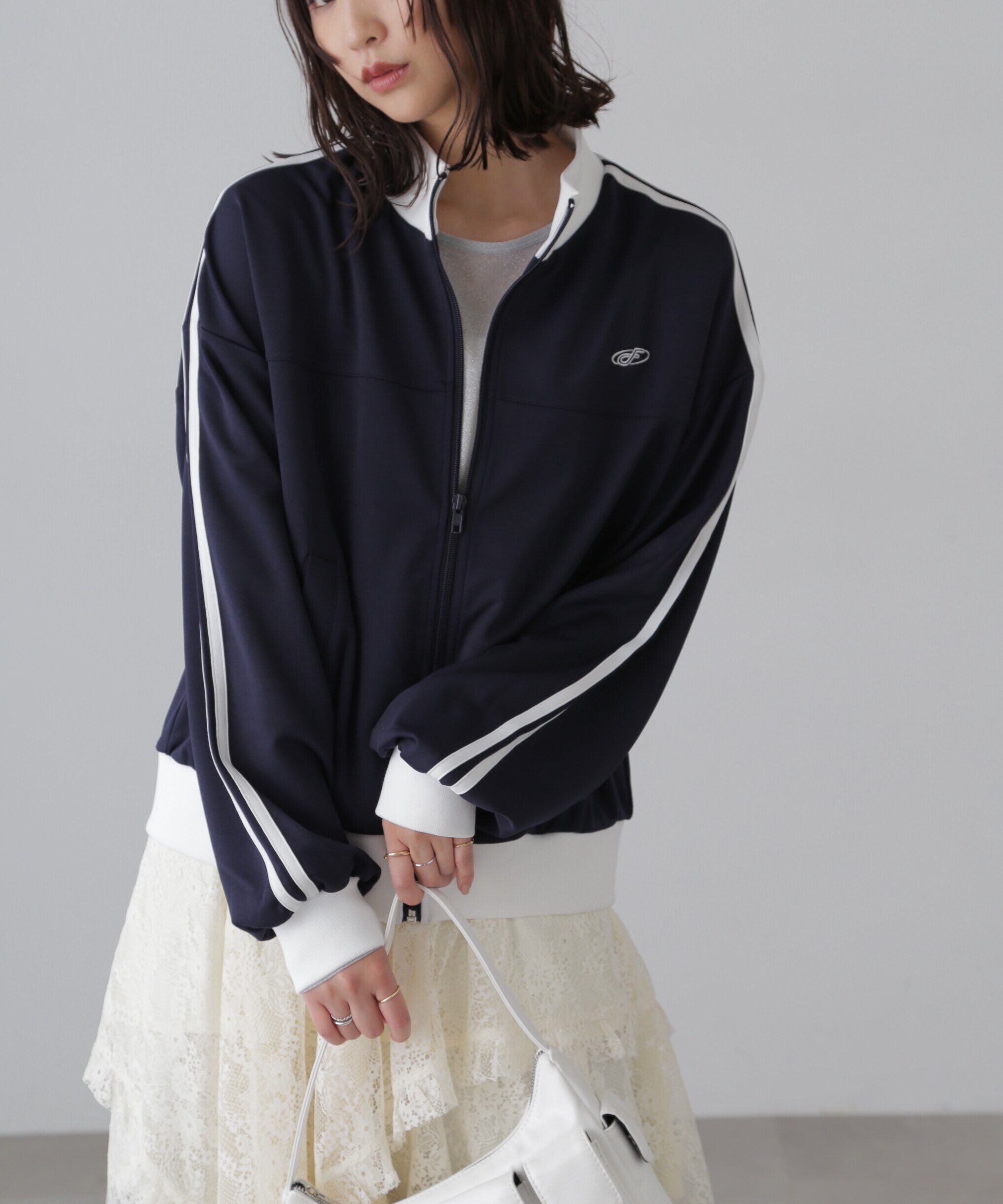  「配色ライントラックジャケット」|ブルゾン・スタジャン|