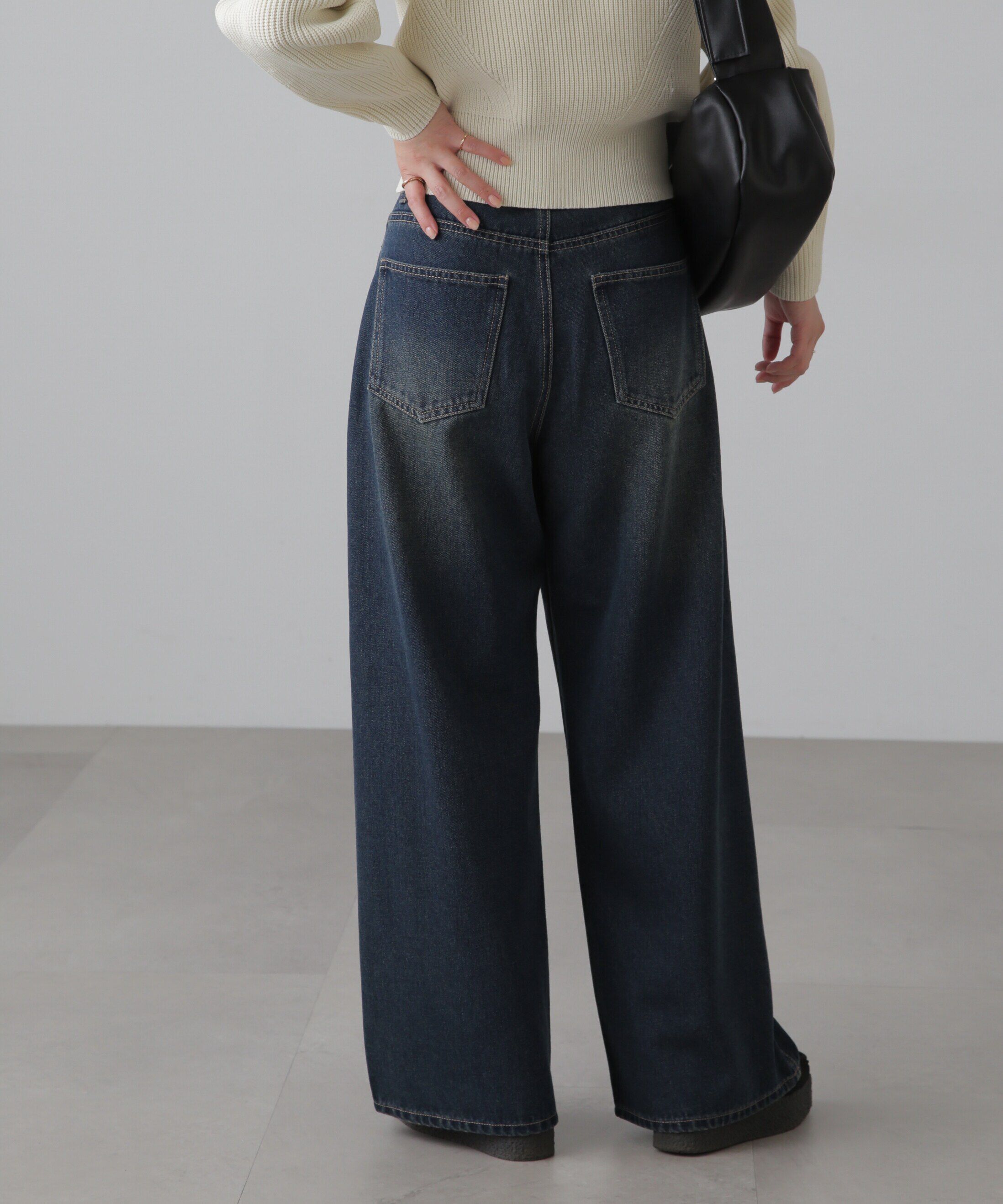  「ダブルニーワイドデニムパンツ」|その他|