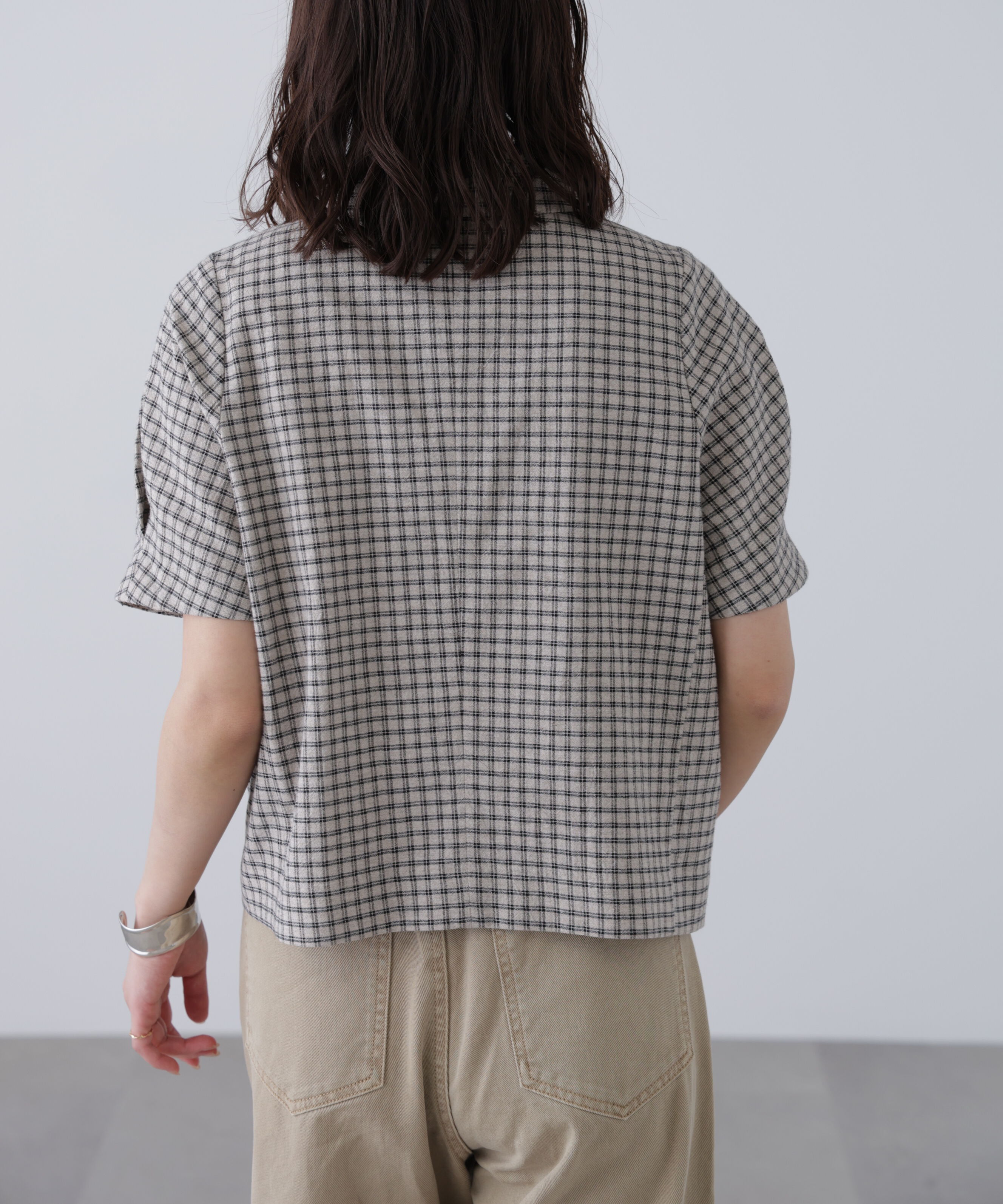  「袖コクーンダブルブレストハーフジャケット」|その他|