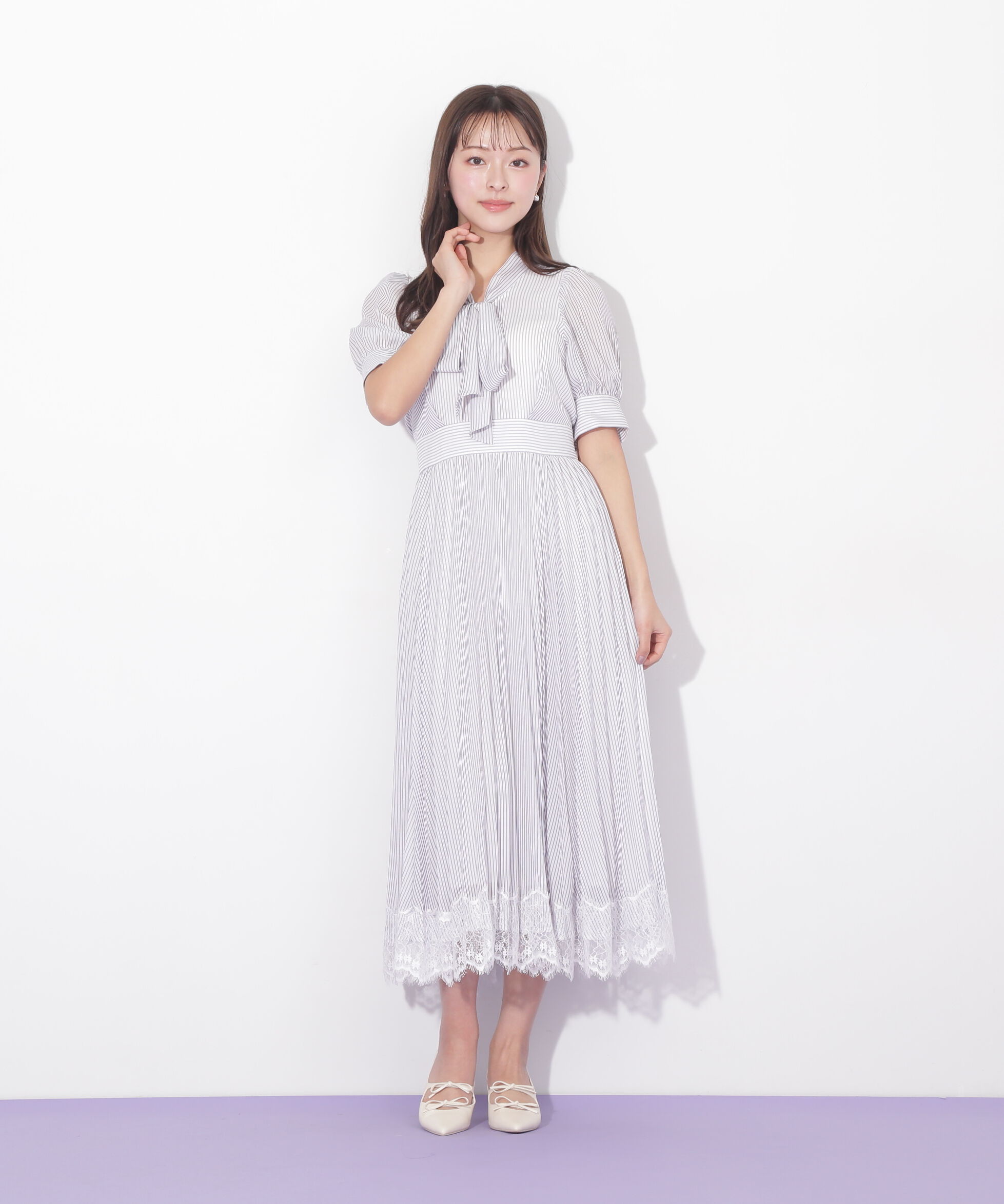  「ヘムレースボウタイワンピース」|ワンピース|