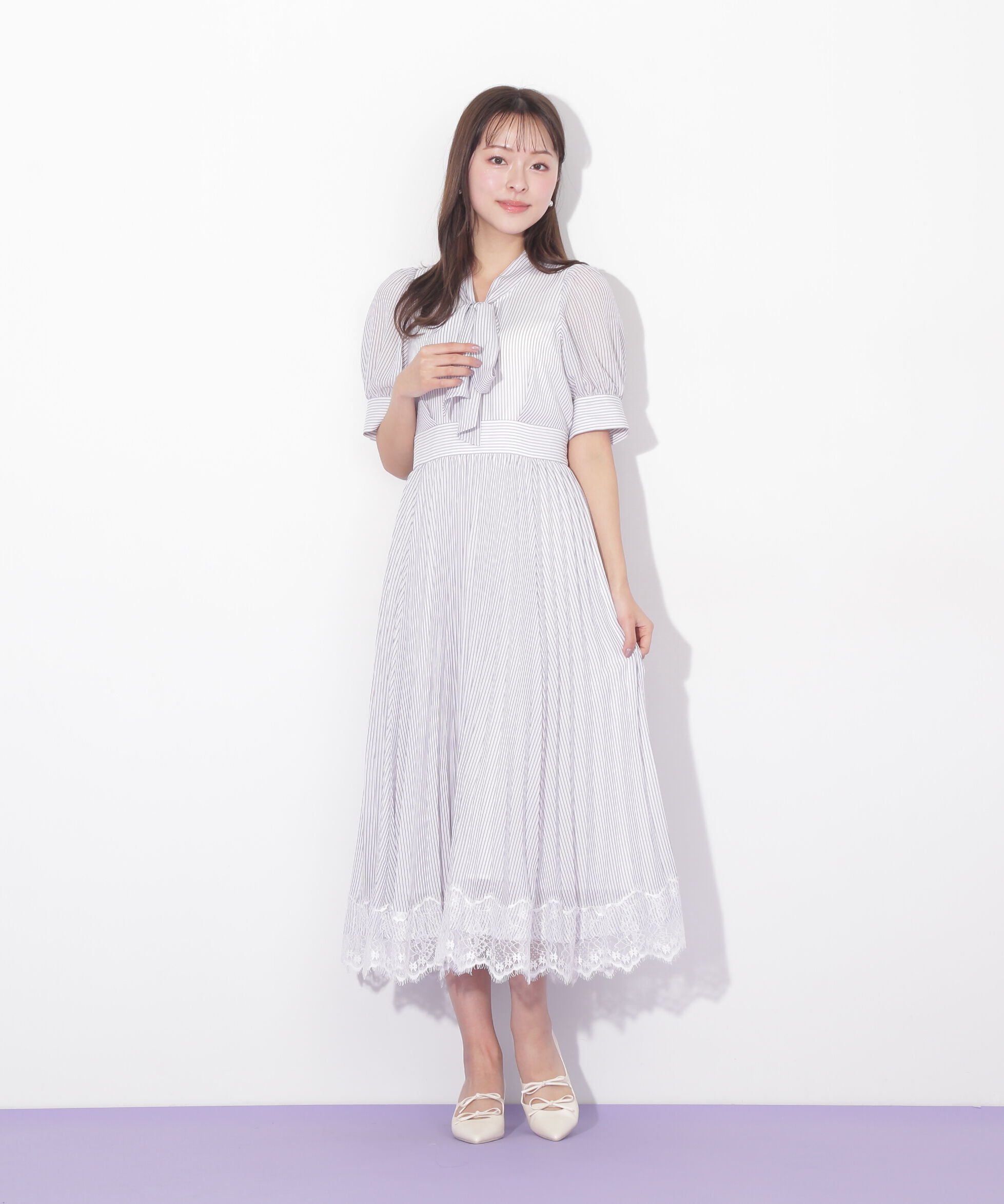  「ヘムレースボウタイワンピース」|ワンピース|