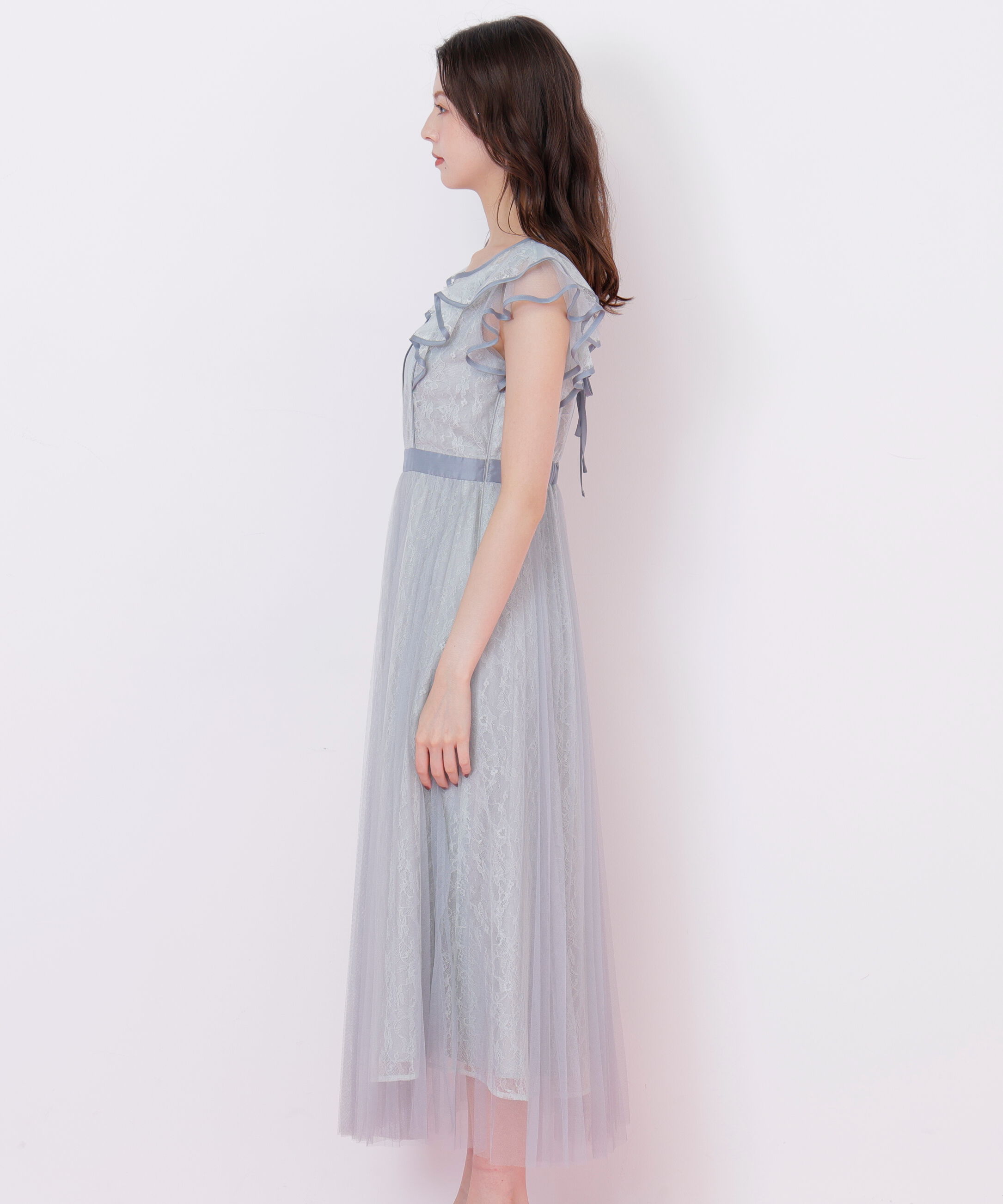  「配色パイピングレースワンピース」|ワンピース|