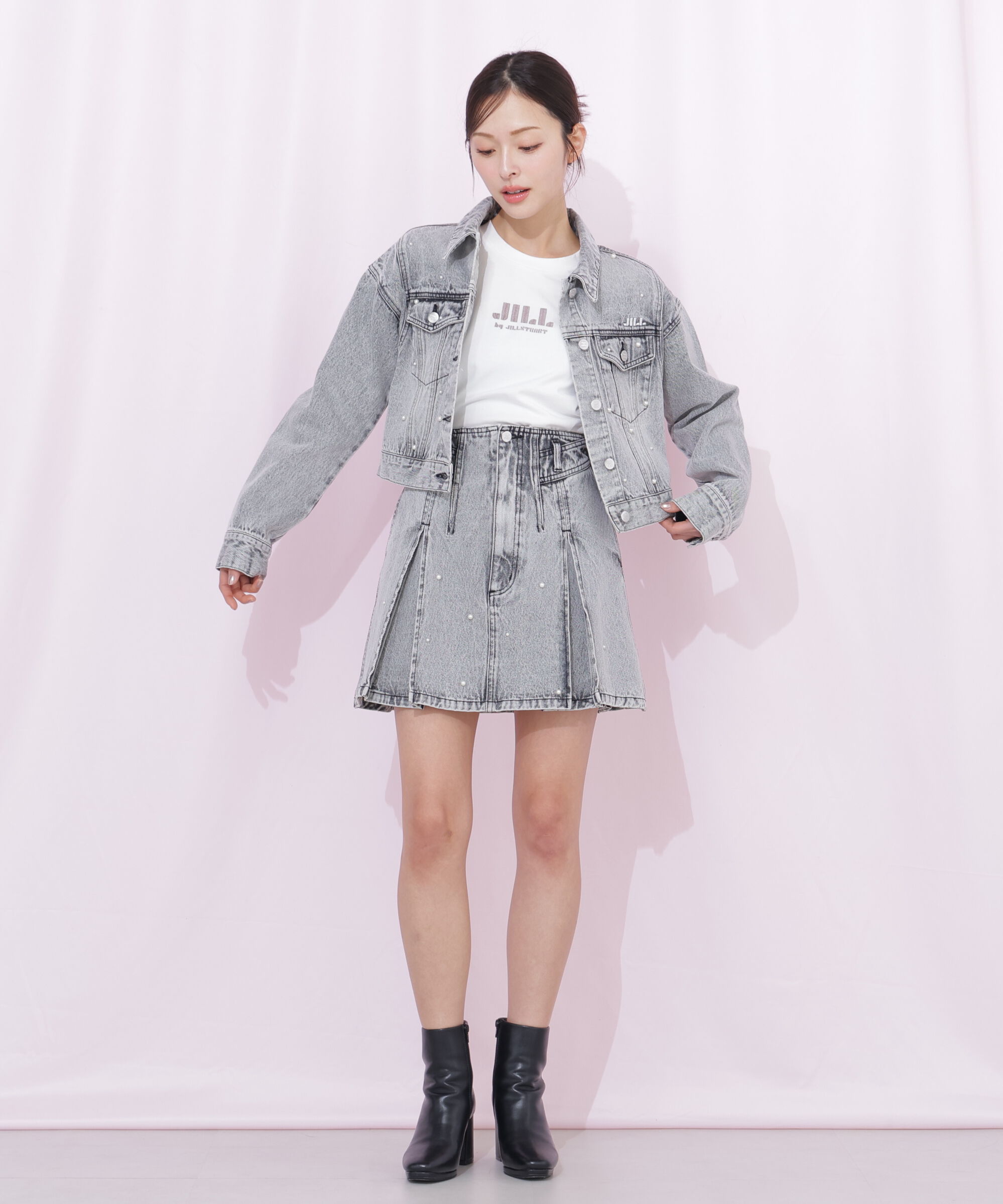  「構築パネルデニムミニスカート」|スカート|