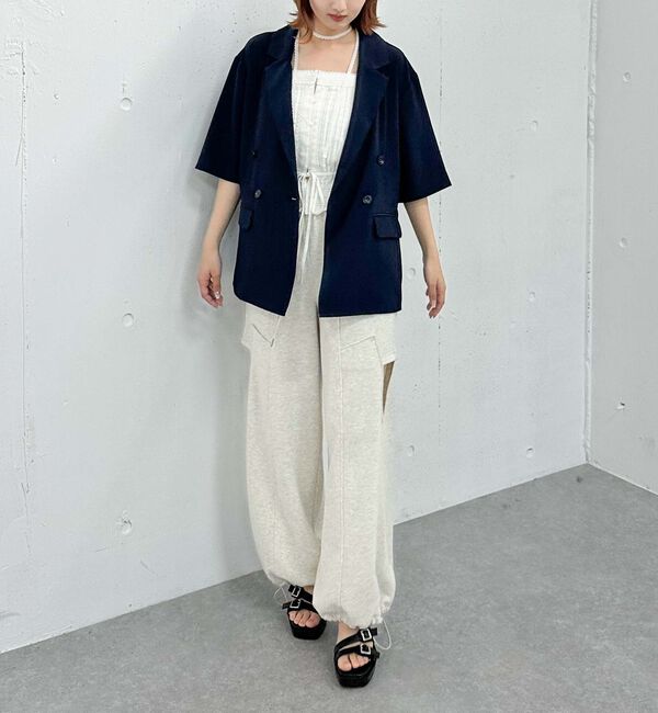 archives「ハーフスリーブ麻調テーラードジャケット」|テーラードジャケット|