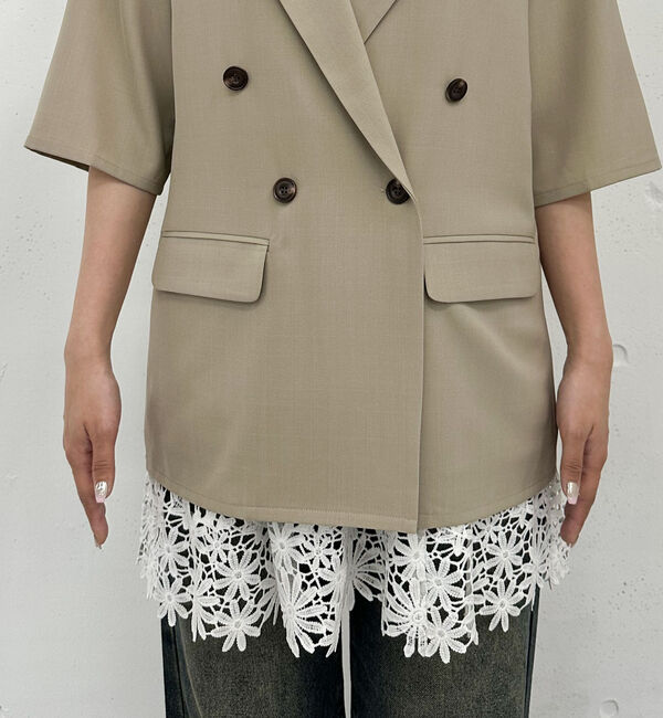 archives「ハーフスリーブ麻調テーラードジャケット」|テーラードジャケット|