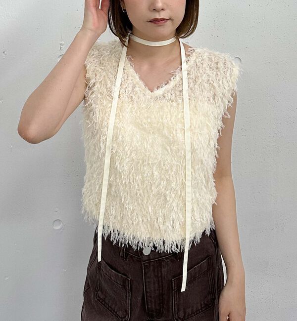 archives「カットフェザーベスト」|タンクトップ|