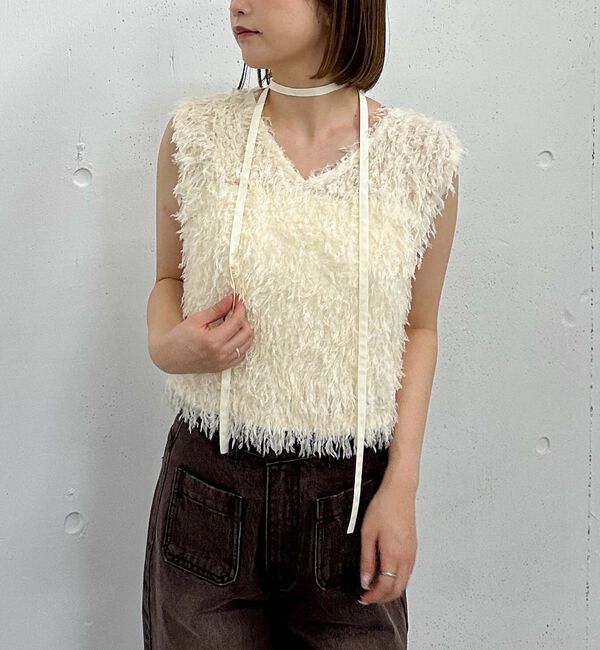 archives「カットフェザーベスト」|タンクトップ|