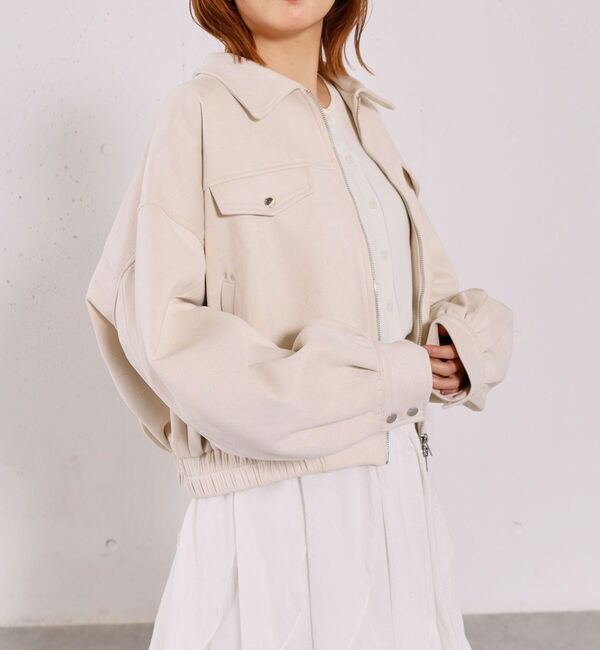 archives「スウェードブルゾン」|テーラードジャケット|IVORY