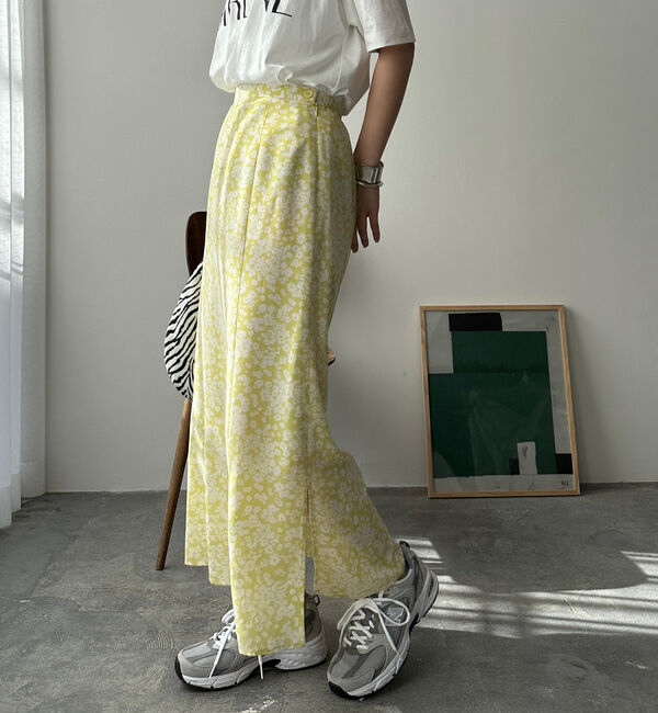 Doux archives「単色花スカート／」|スカート|YELLOW