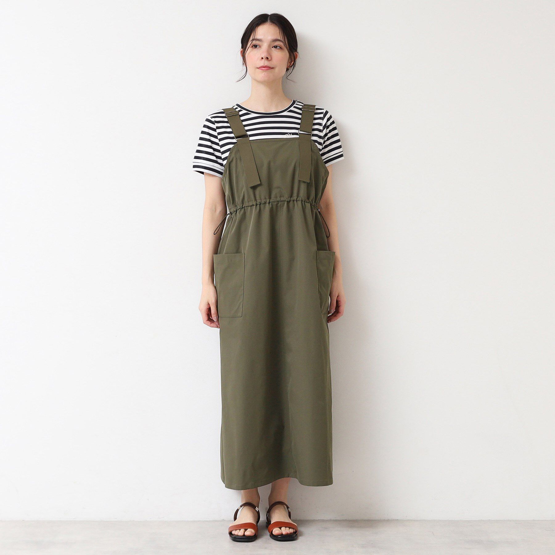 Dessin「【洗える】ベルト付きワークジャンスカ（S～L）」|ワンピース|