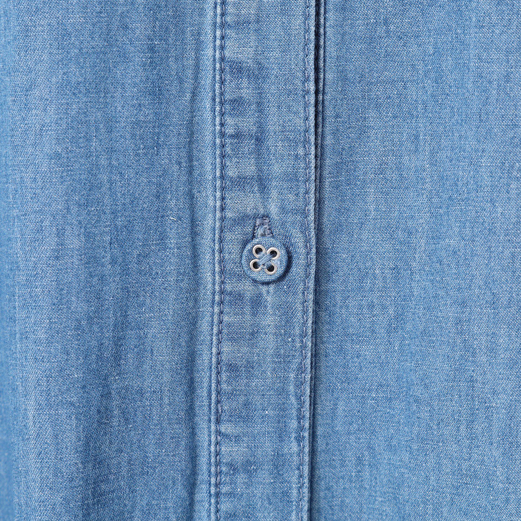 Dessin「【洗える】リネンブレンドデニム調シャツワンピース（S～L）」|ワンピース|