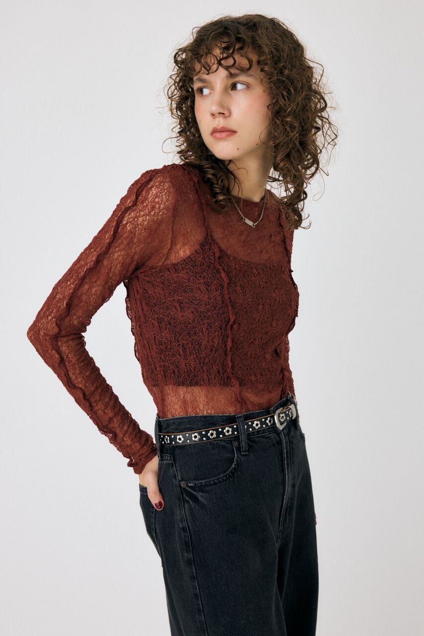 MOUSSY「PLUMPY レーストップス」|Tシャツ・カットソー|