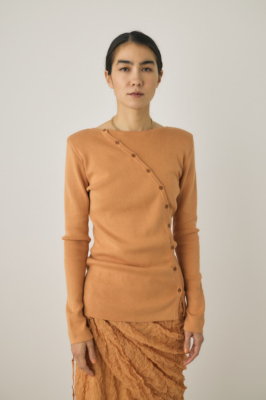 MOUSSY「斜めボタンニットトップス　」|ニット・セーター|